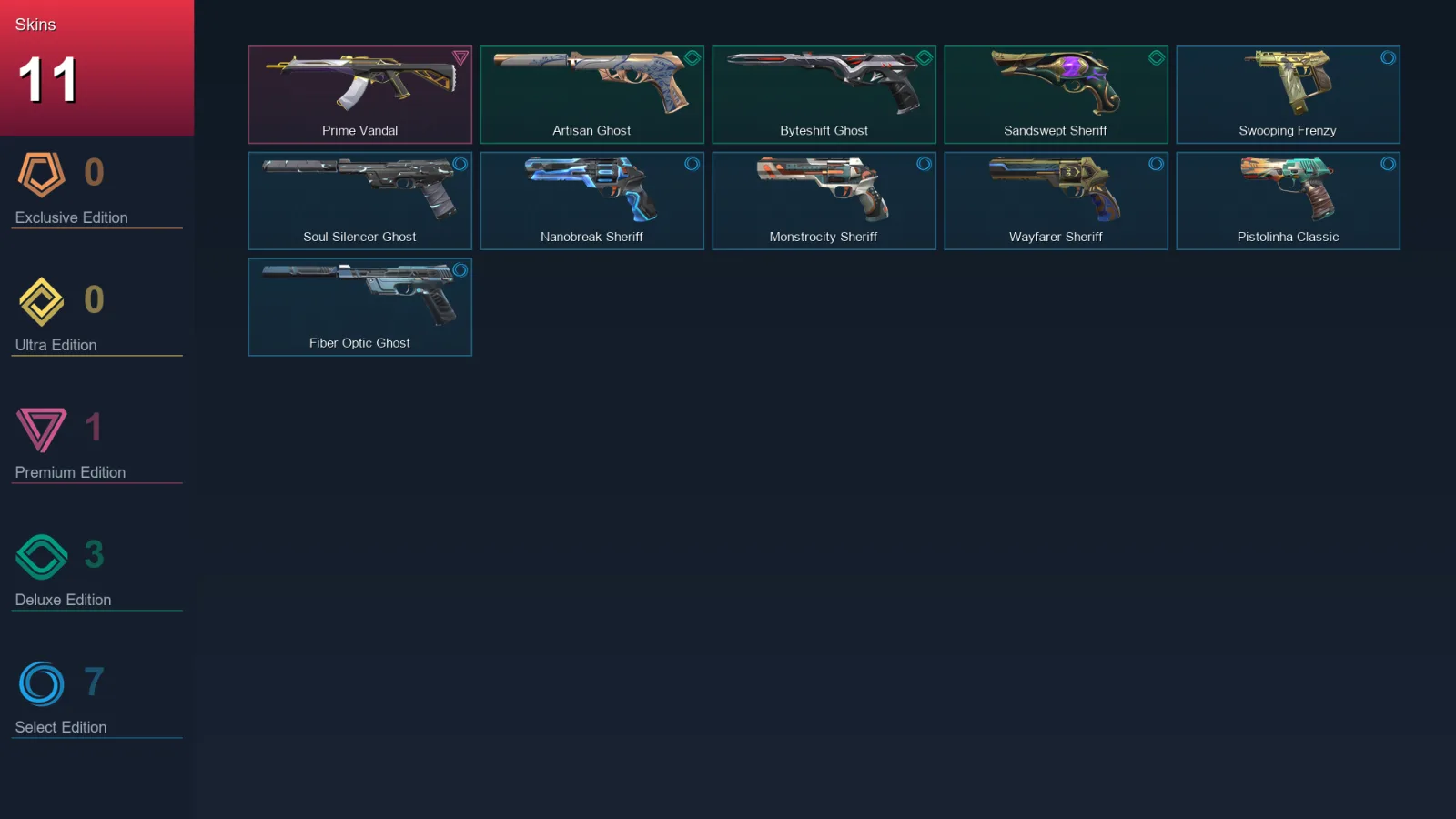 AP | Lv170 | Unranked | 11 Skin | 29 Agent | 85 Buddy
