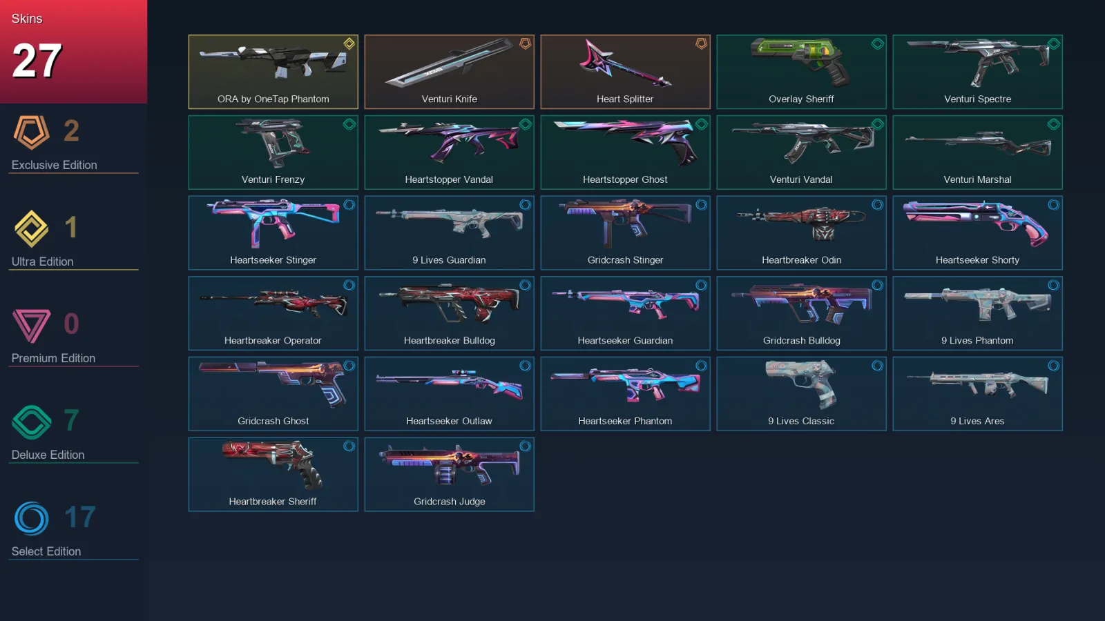 LA | Lv106 | Unranked | 27 Skin | 28 Agent | 35 Buddy — Unranked / Smurf Valorant