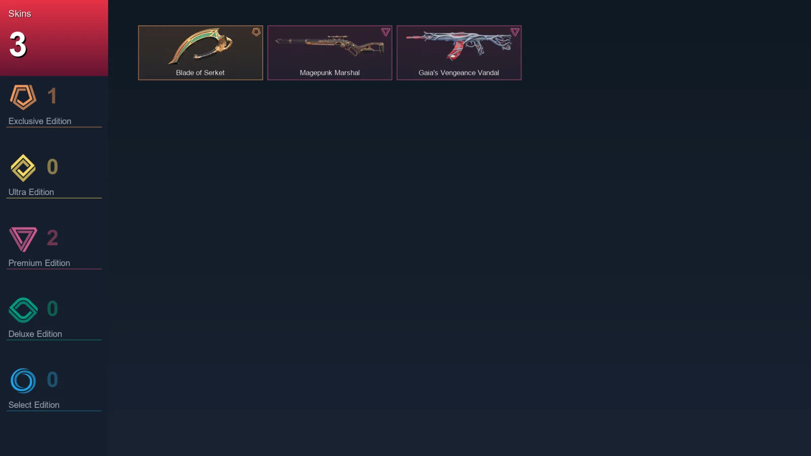 EU | Lv72 | Unranked | 3 Skin | 24 Agent | 32 Buddy &mdash; Valorant account with Marshal skin