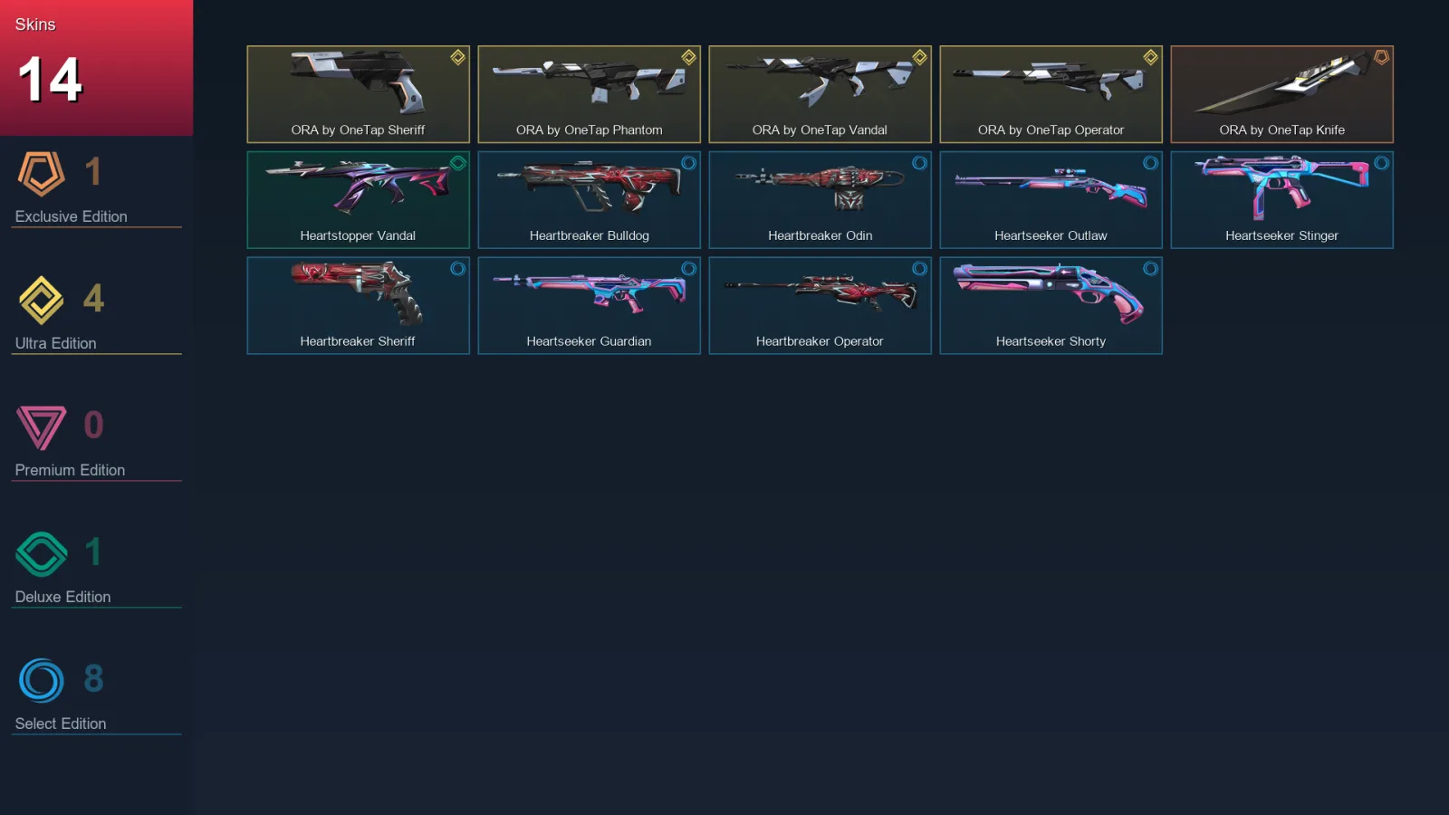EU | Lv26 | Unranked | 14 Skin | 8 Agent | 11 Buddy