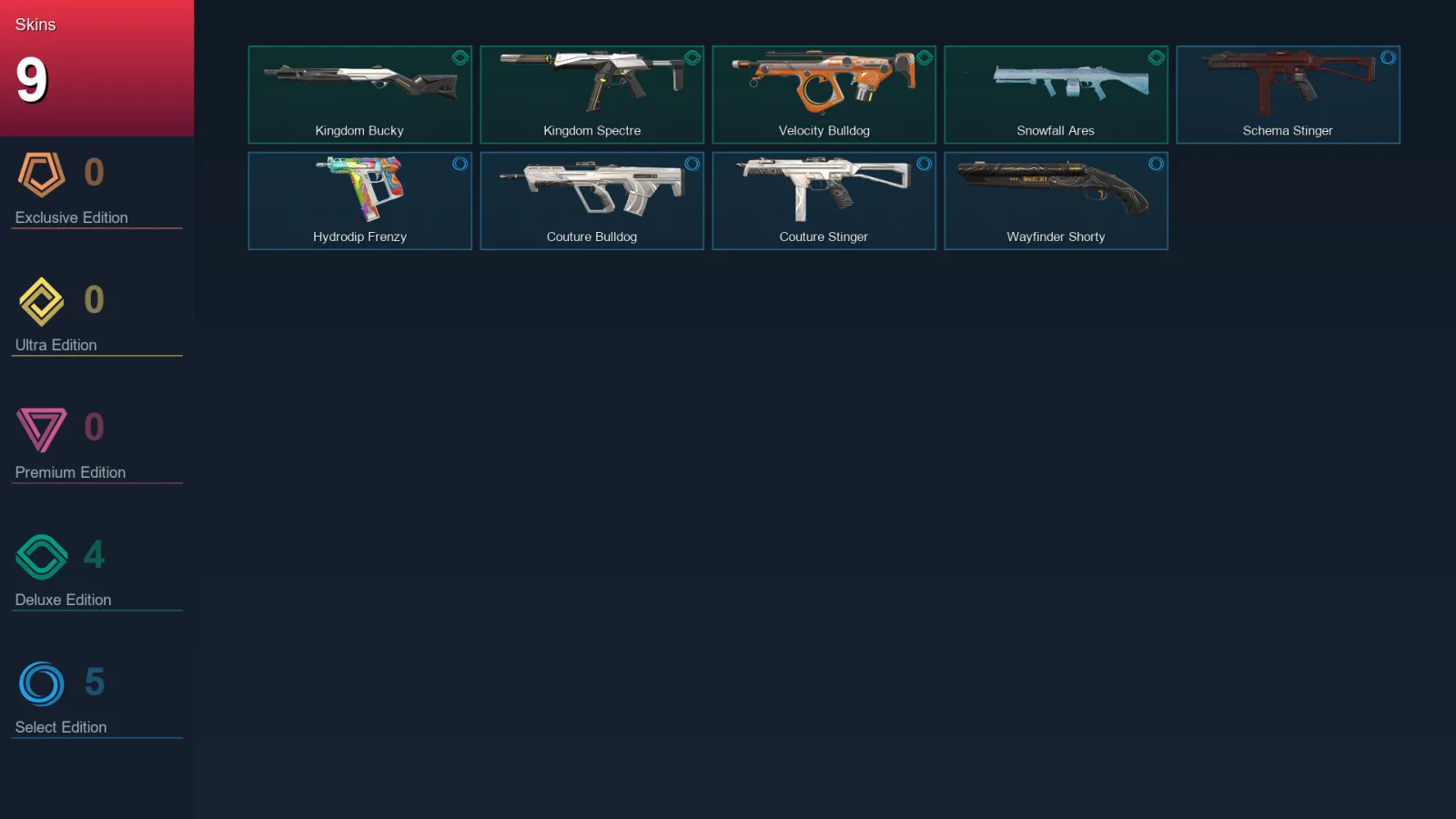 AP | Lv4 | Unranked | 9 Skin | 7 Agent | 10 Buddy