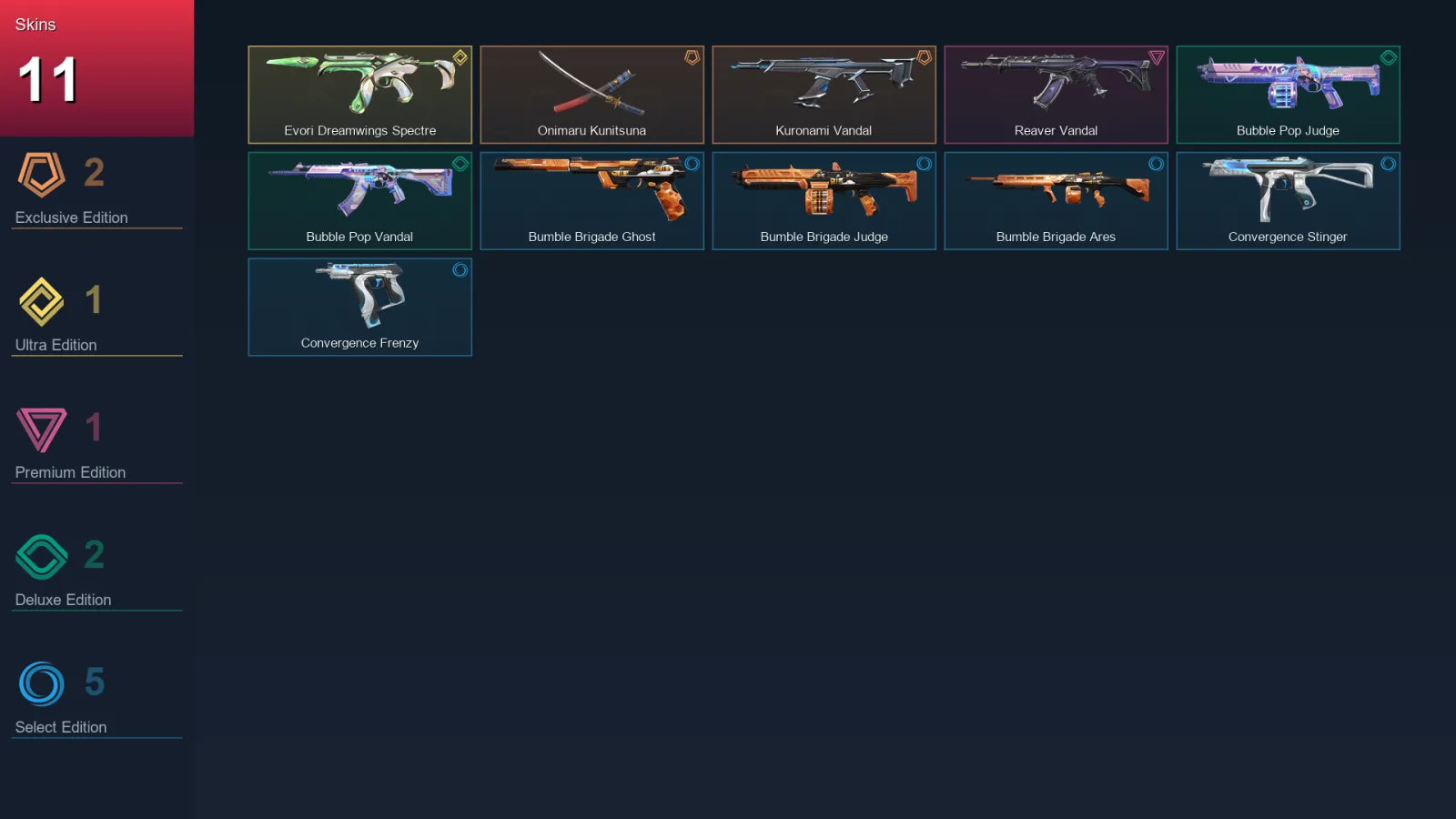 NA | Lv22 | Unranked | 11 Skin | 29 Agent | 14 Buddy