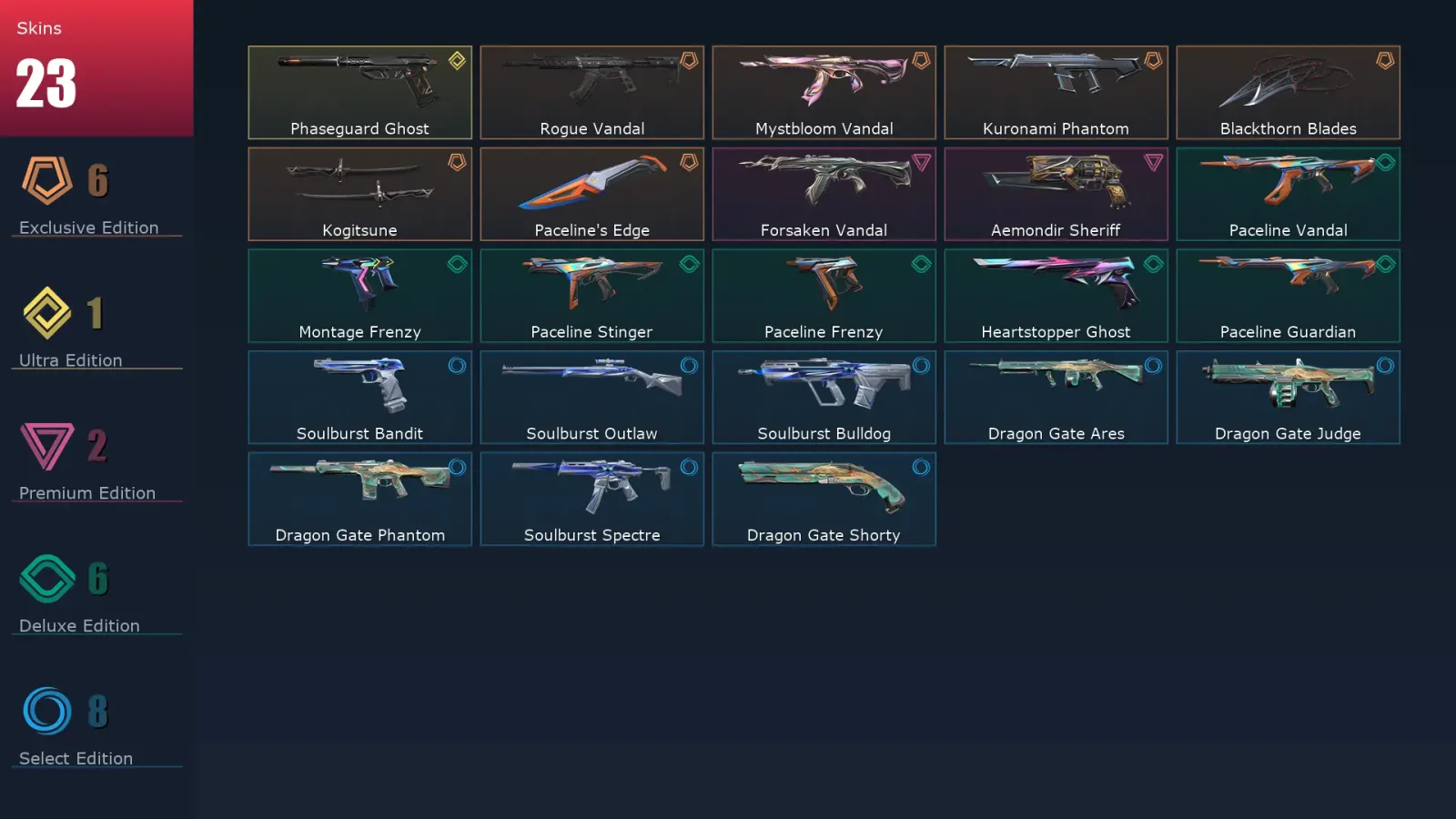 [Valorant] | EU | Level 91 | Diamond 2 | 26 Agents | 23 Skins
