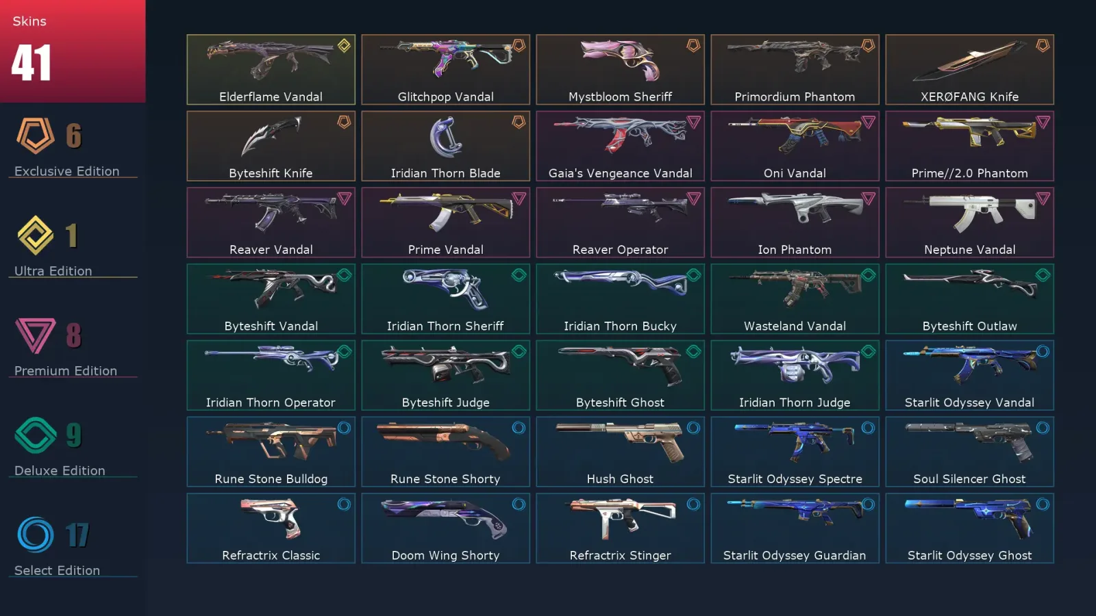 [Valorant] | EU | Level 150 | Platinum 2 | 29 Agents | 41 Skins — Valorant account