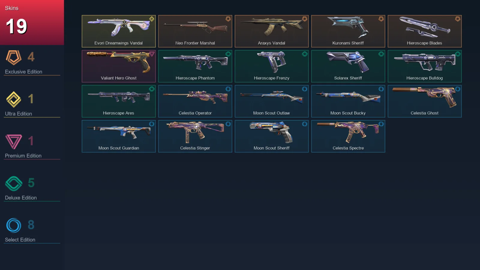 EU | Lv71 | Unranked | 19 Skin | 23 Agent | 30 Buddy — Valorant account
