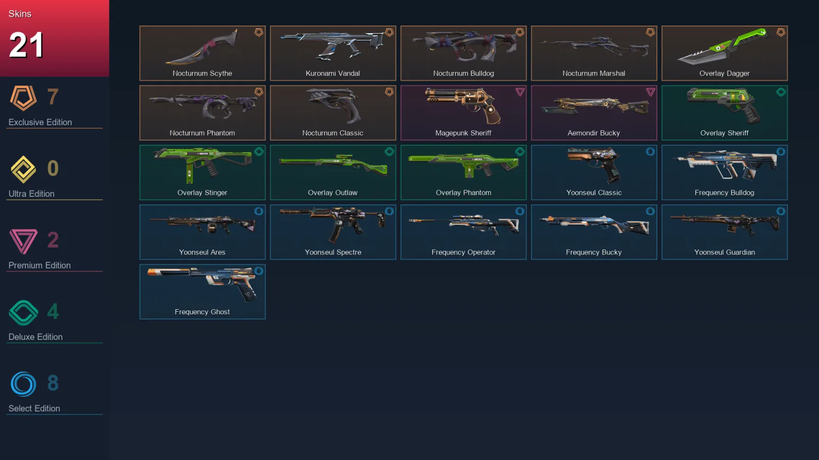 AP | Lv26 | Unranked | 21 Skin | 11 Agent | 16 Buddy — Valorant account
