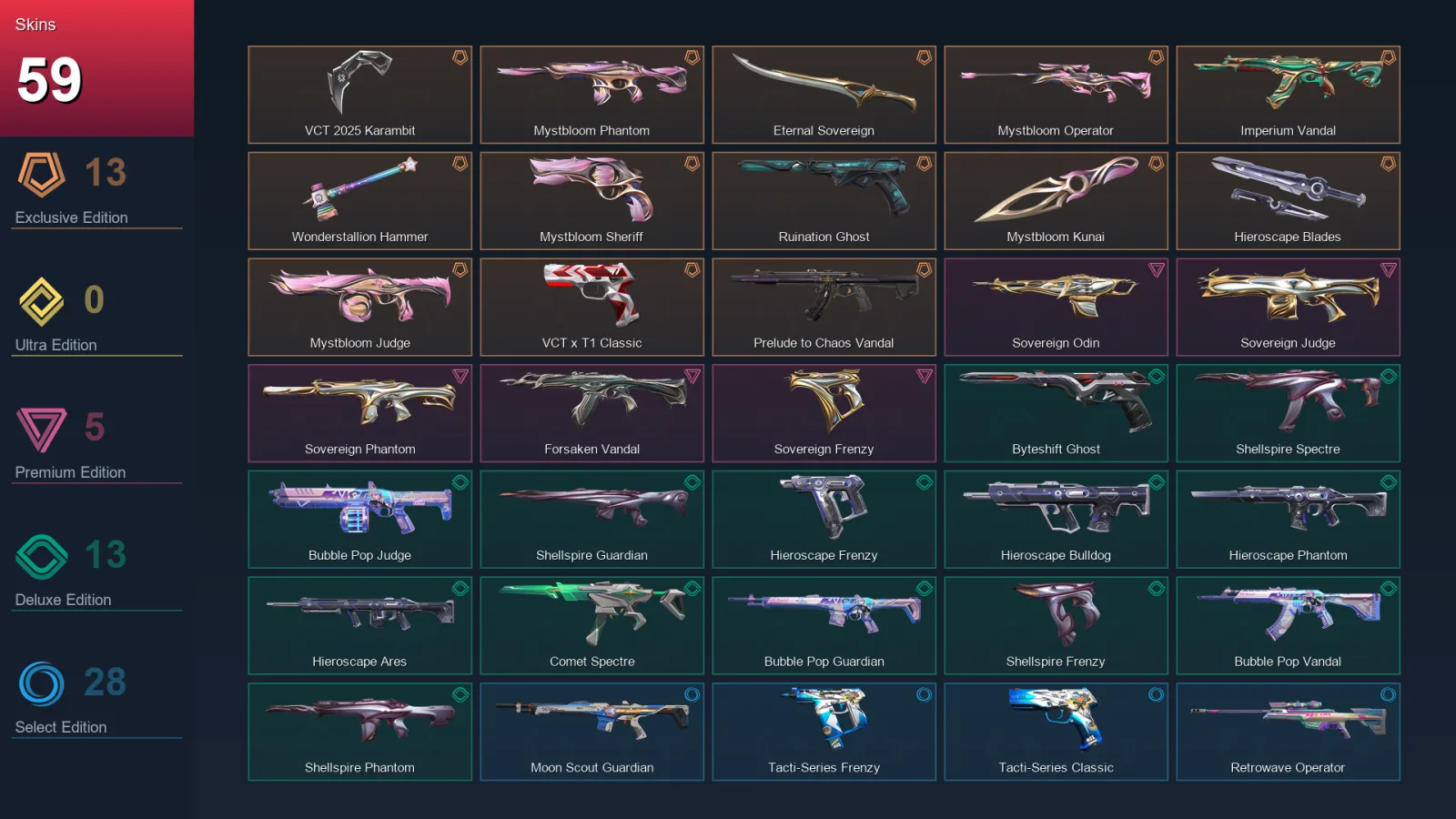 AP | Lv92 | Unranked | 59 Skin | 23 Agent | 69 Buddy — Valorant account
