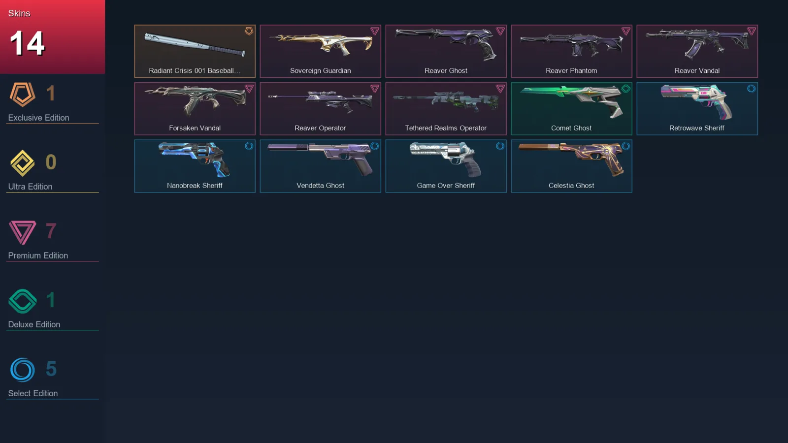 LA | Lv162 | Unranked | 14 Skin | 29 Agent | 70 Buddy
