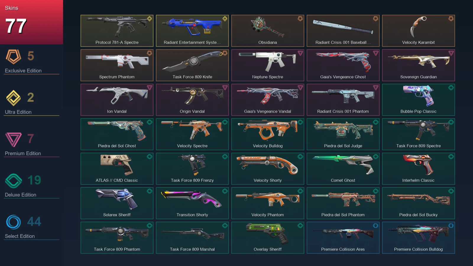 EU | Lv453 | Platinum I | 77 Skin | 28 Agent | 169 Buddy