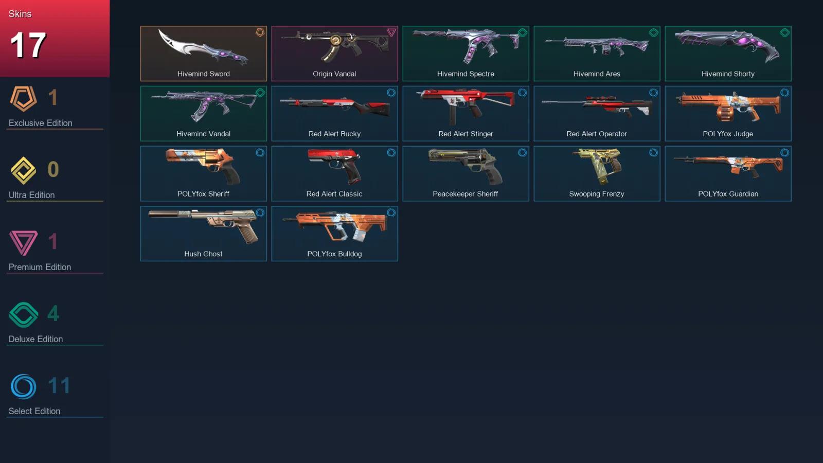 EU | Lv59 | Unranked | 17 Skin | 17 Agent | 40 Buddy — Valorant account