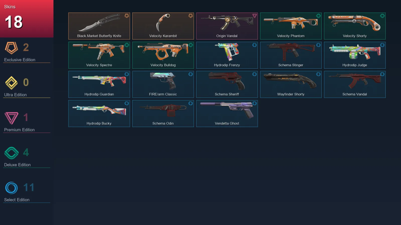 LA | Lv47 | Unranked | 18 Skin | 10 Agent | 39 Buddy