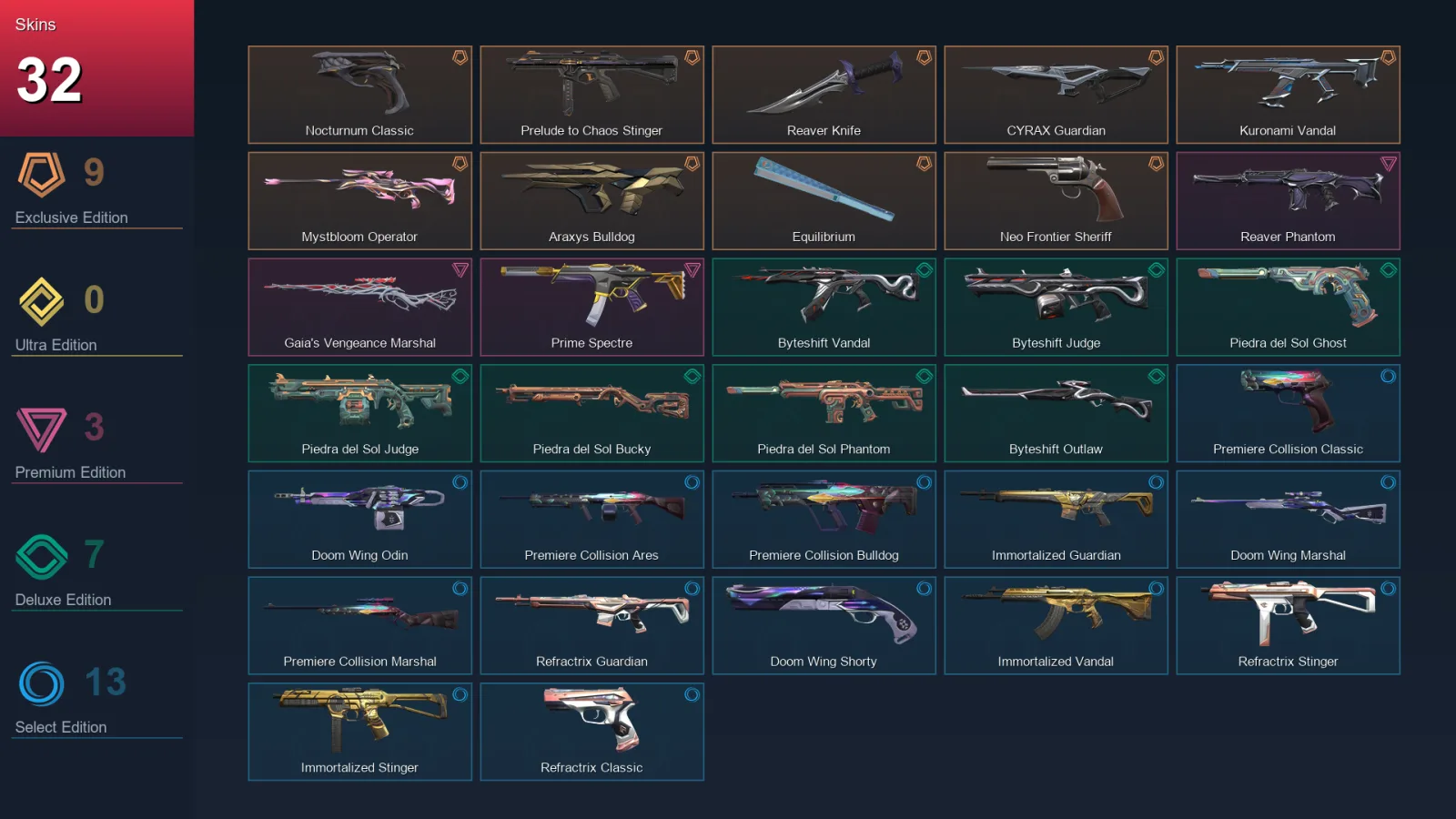 EU | Lv60 | Unranked | 32 Skin | 21 Agent | 41 Buddy