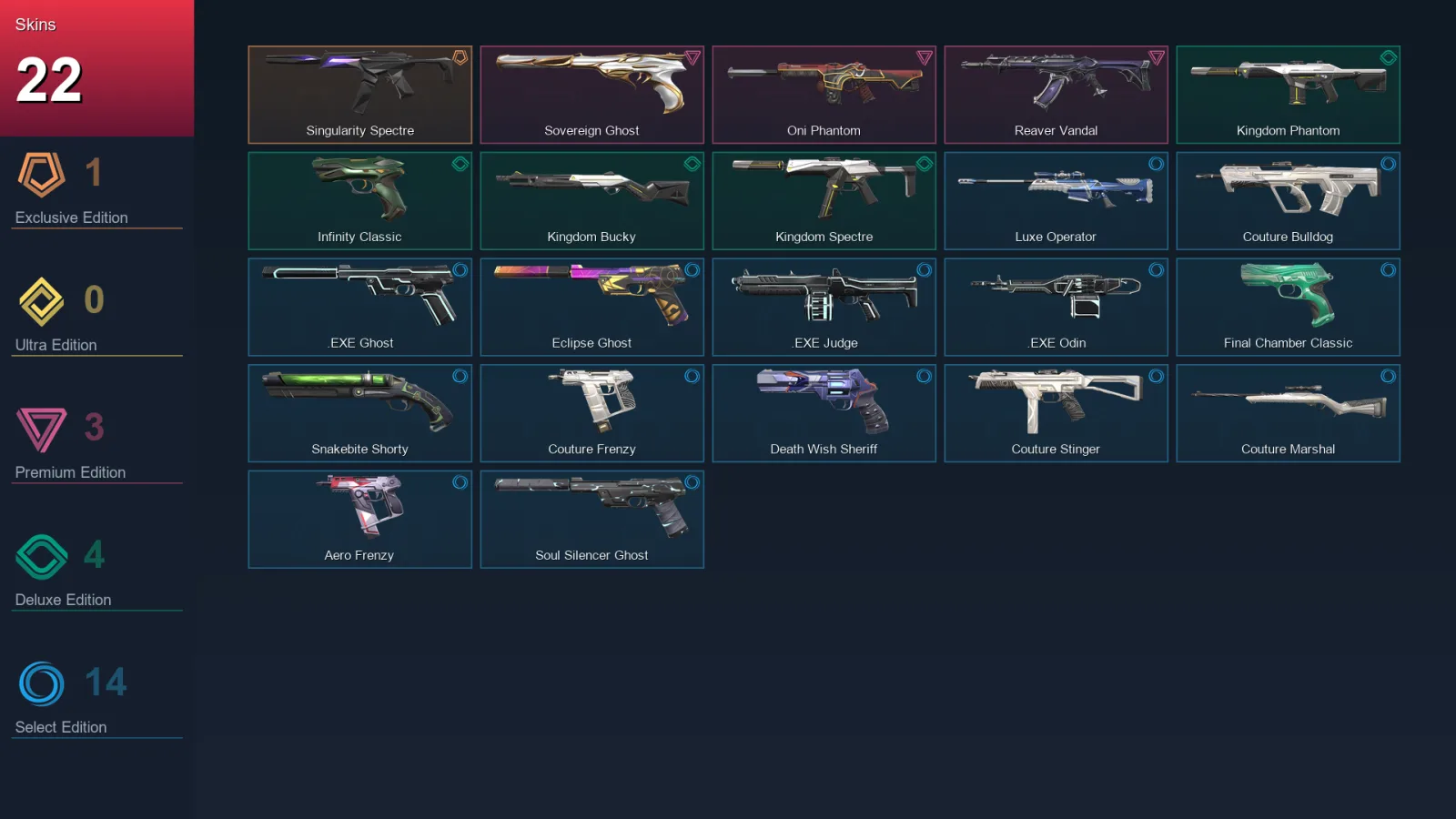 EU | Lv94 | Unranked | 22 Skin | 20 Agent | 50 Buddy — Valorant account