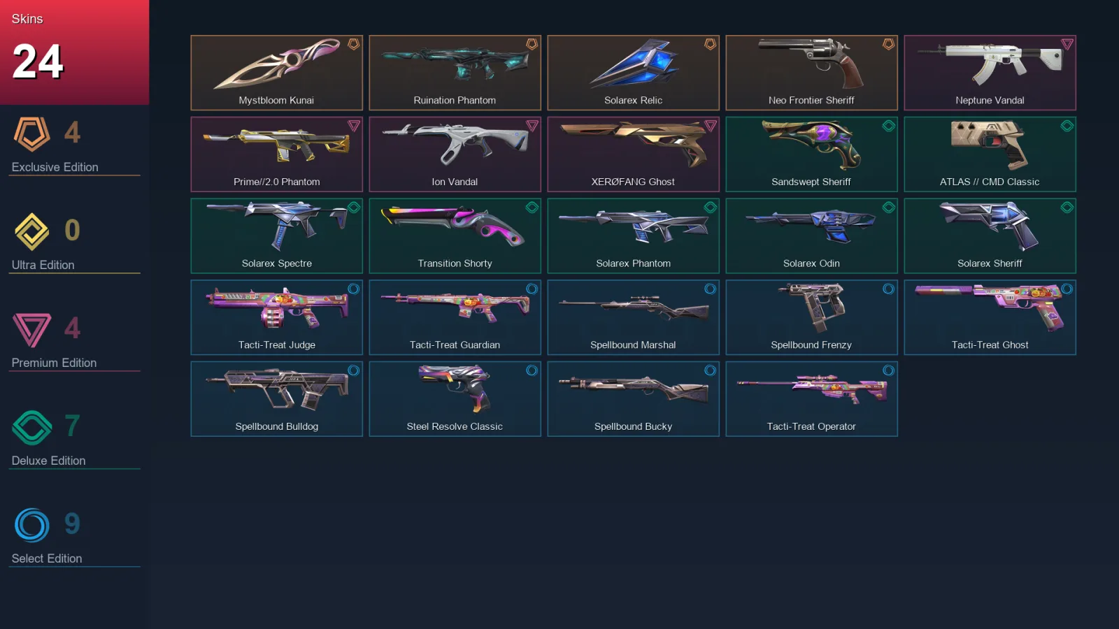 AP | Lv135 | Unranked | 24 Skin | 28 Agent | 55 Buddy