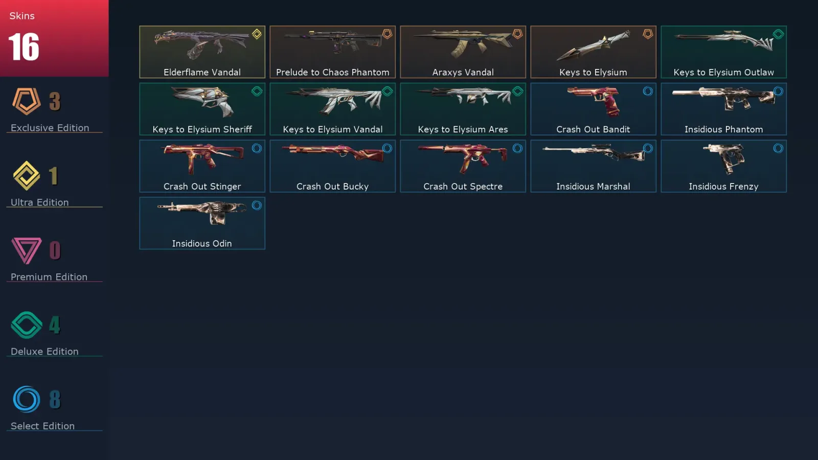 [Valorant] | EU | Level 84 | 24 Agents | 16 Skins &mdash; Valorant account with Bucky skin