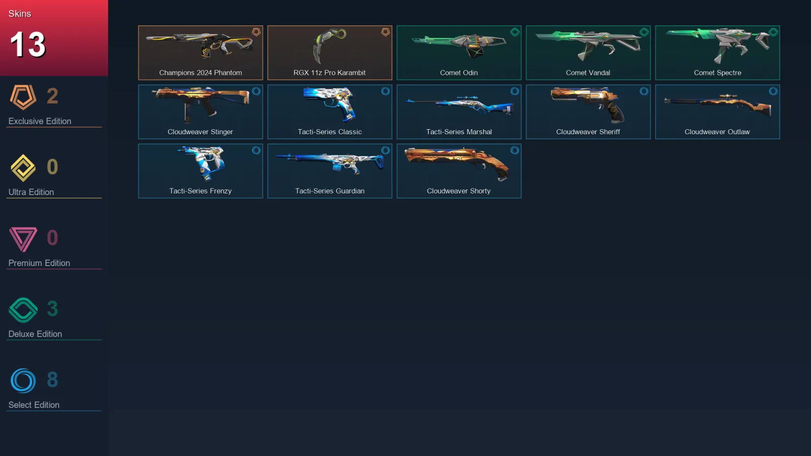 BR | Lv32 | Unranked | 13 Skin | 10 Agent | 16 Buddy