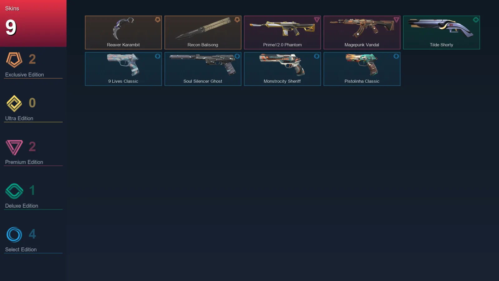 EU | Lv136 | Unranked | 9 Skin | 23 Agent | 41 Buddy
