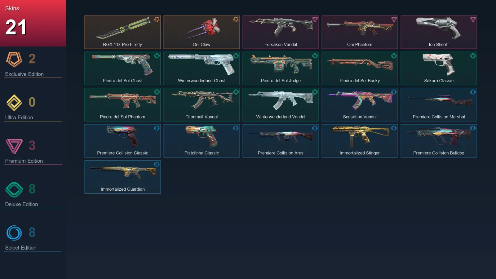 NA | Lv42 | Unranked | 21 Skin | 12 Agent | 26 Buddy — Valorant account