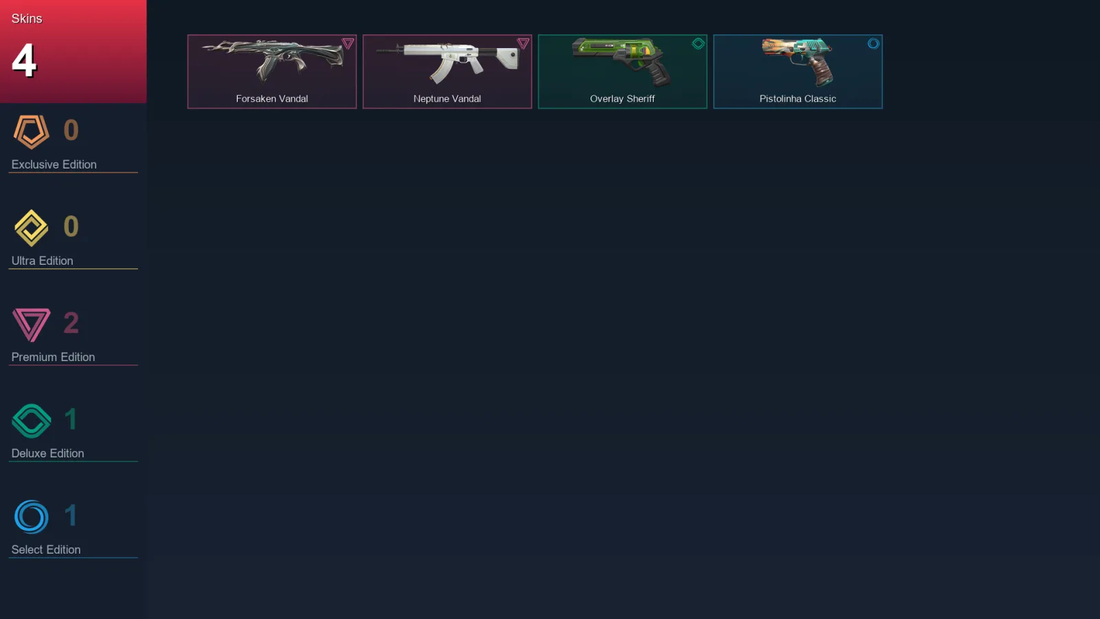 AP | Lv83 | Unranked | 4 Skin | 26 Agent | 44 Buddy
