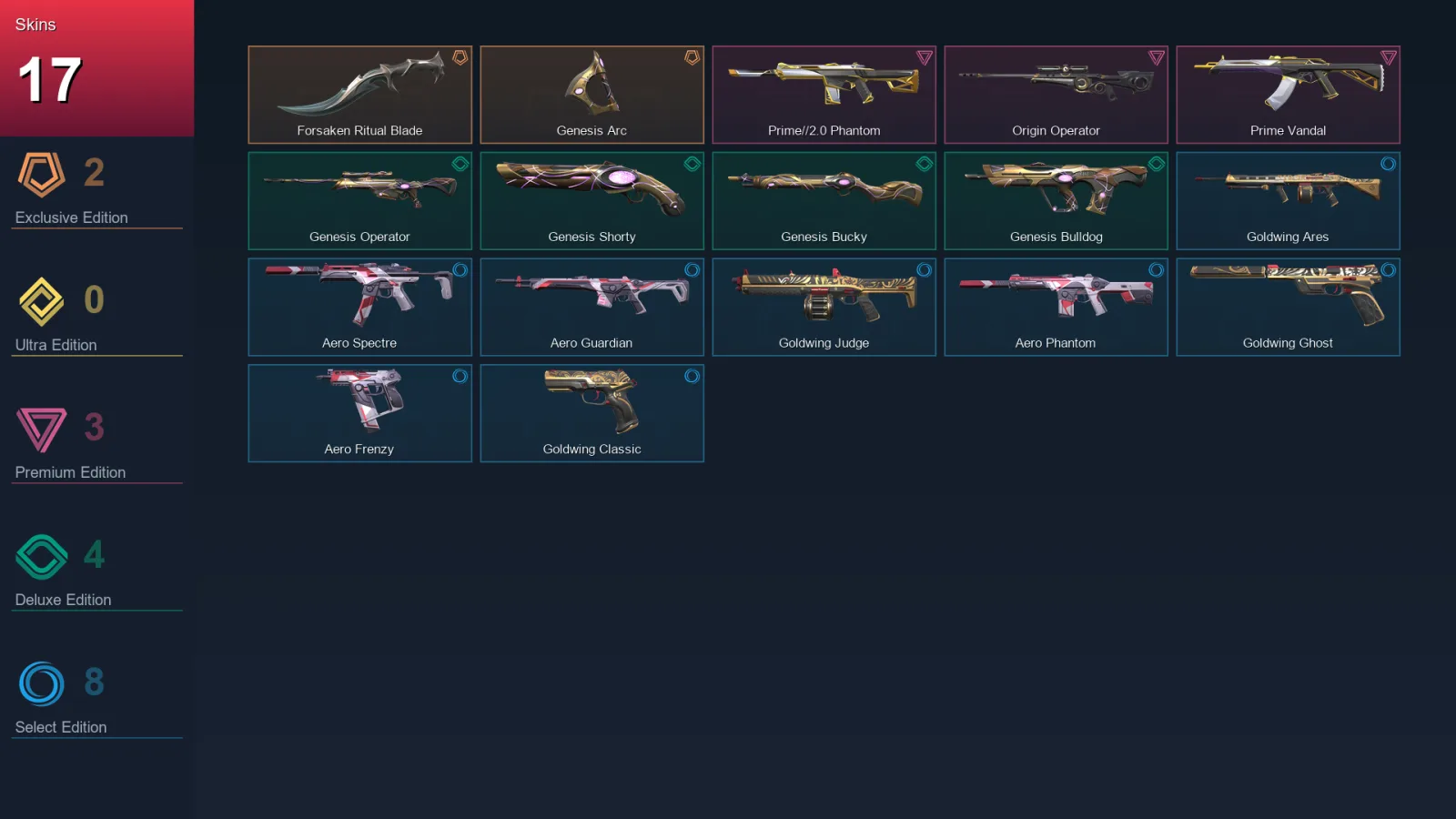 NA | Lv48 | Unranked | 17 Skin | 17 Agent | 17 Buddy — Valorant account