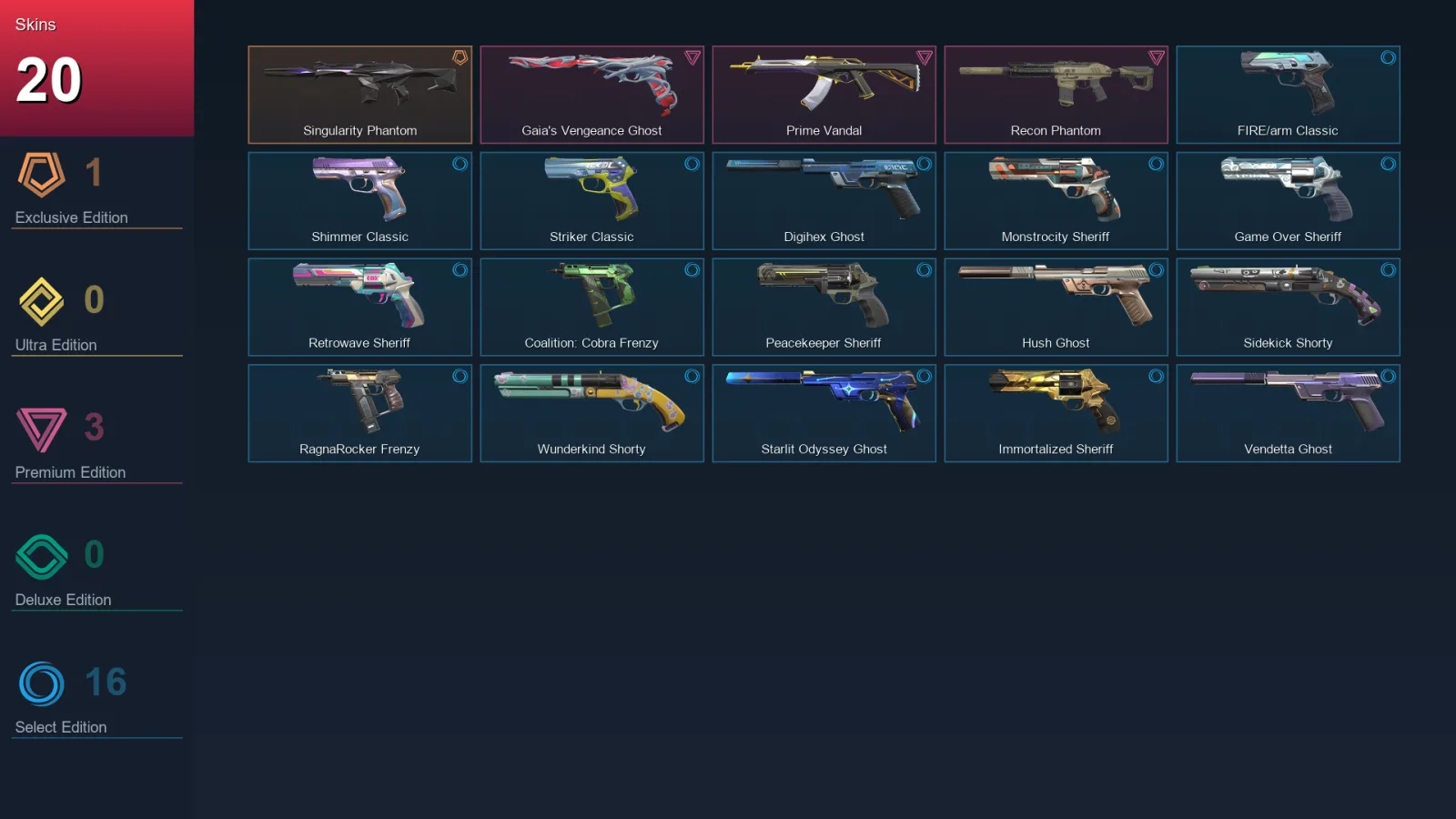 EU | Lv206 | Unranked | 20 Skin | 27 Agent | 87 Buddy — Valorant account