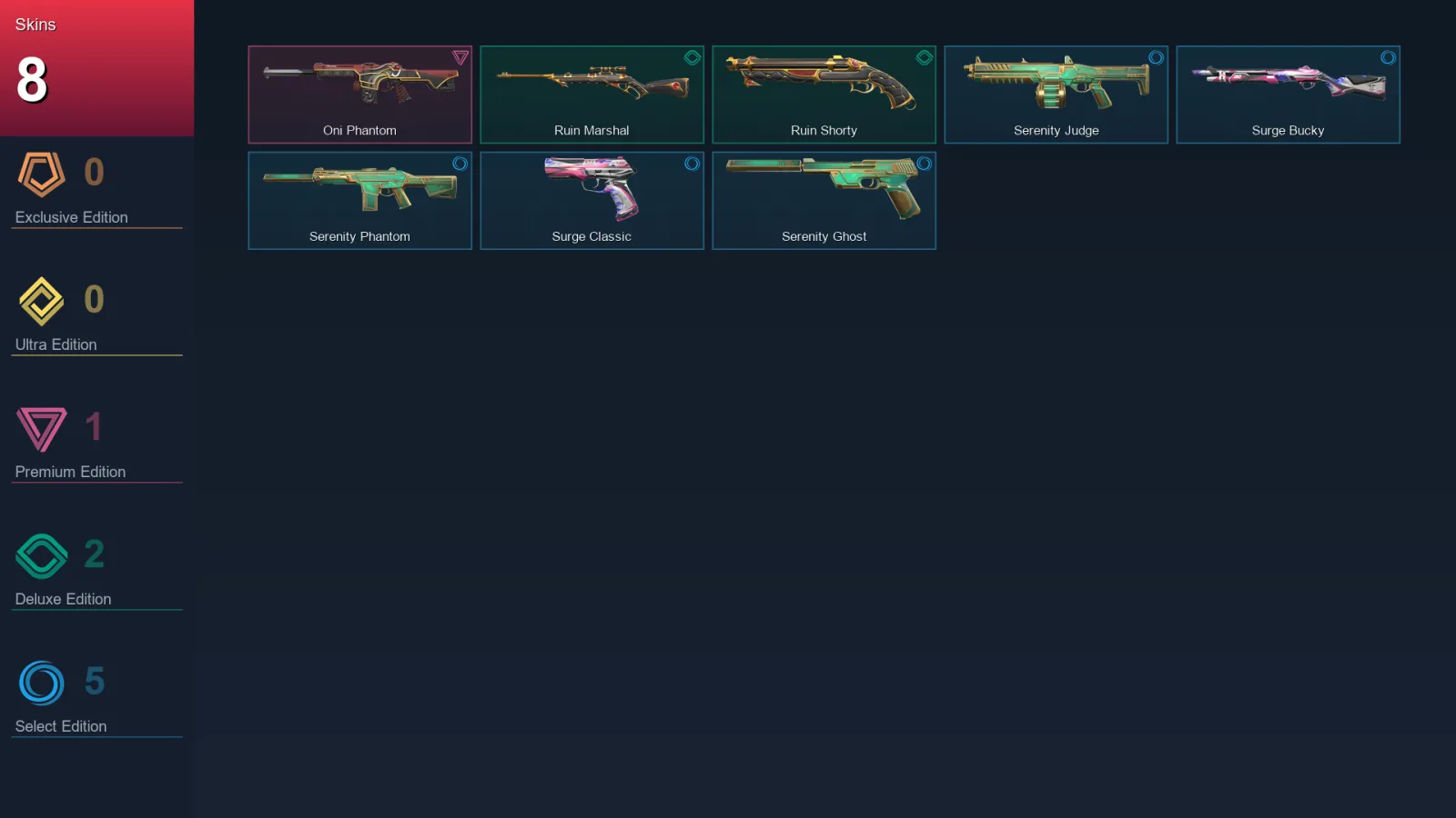 AP | Lv13 | Unranked | 8 Skin | 8 Agent | 12 Buddy
