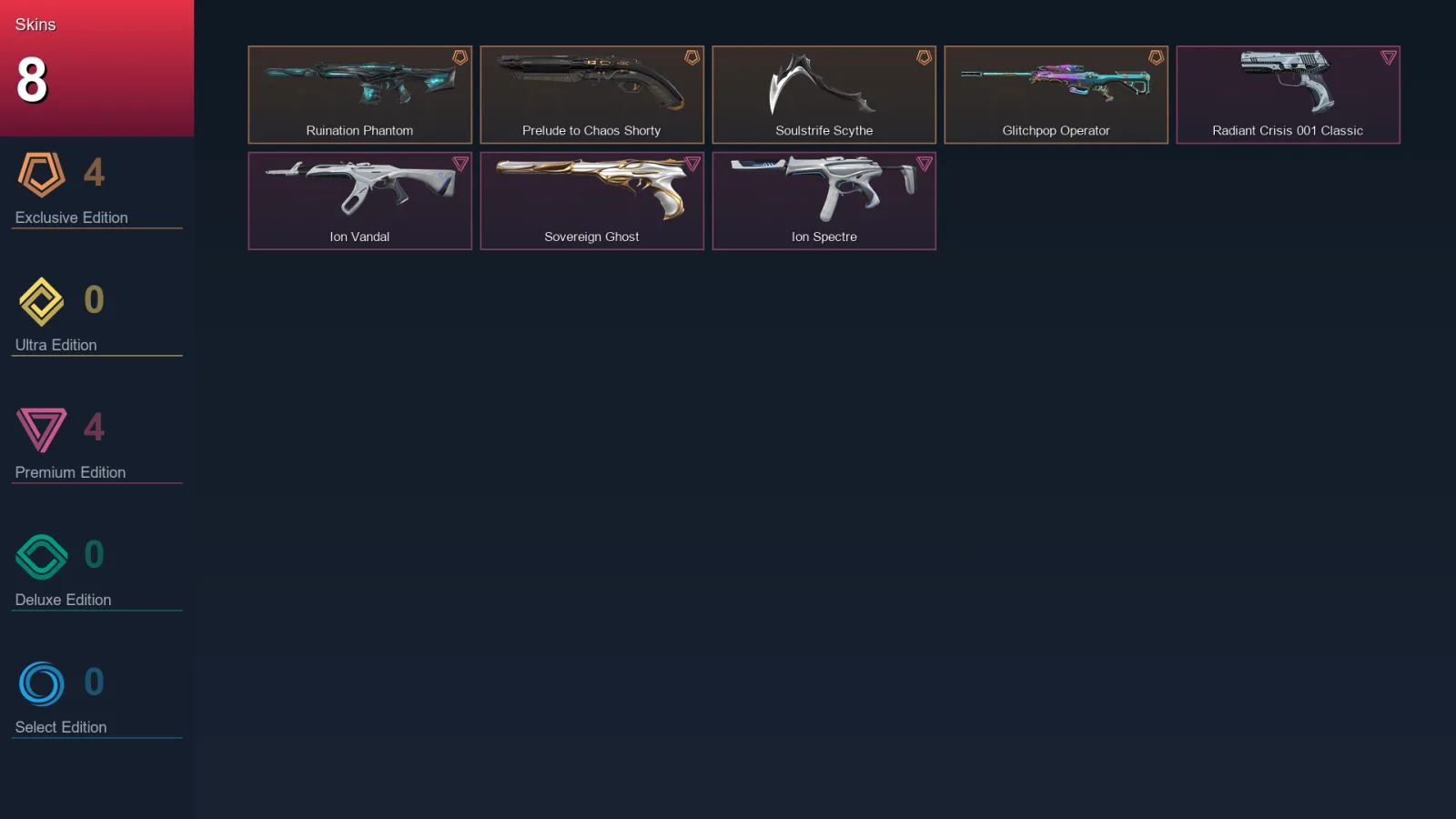 AP | Lv24 | Unranked | 8 Skin | 8 Agent | 6 Buddy
