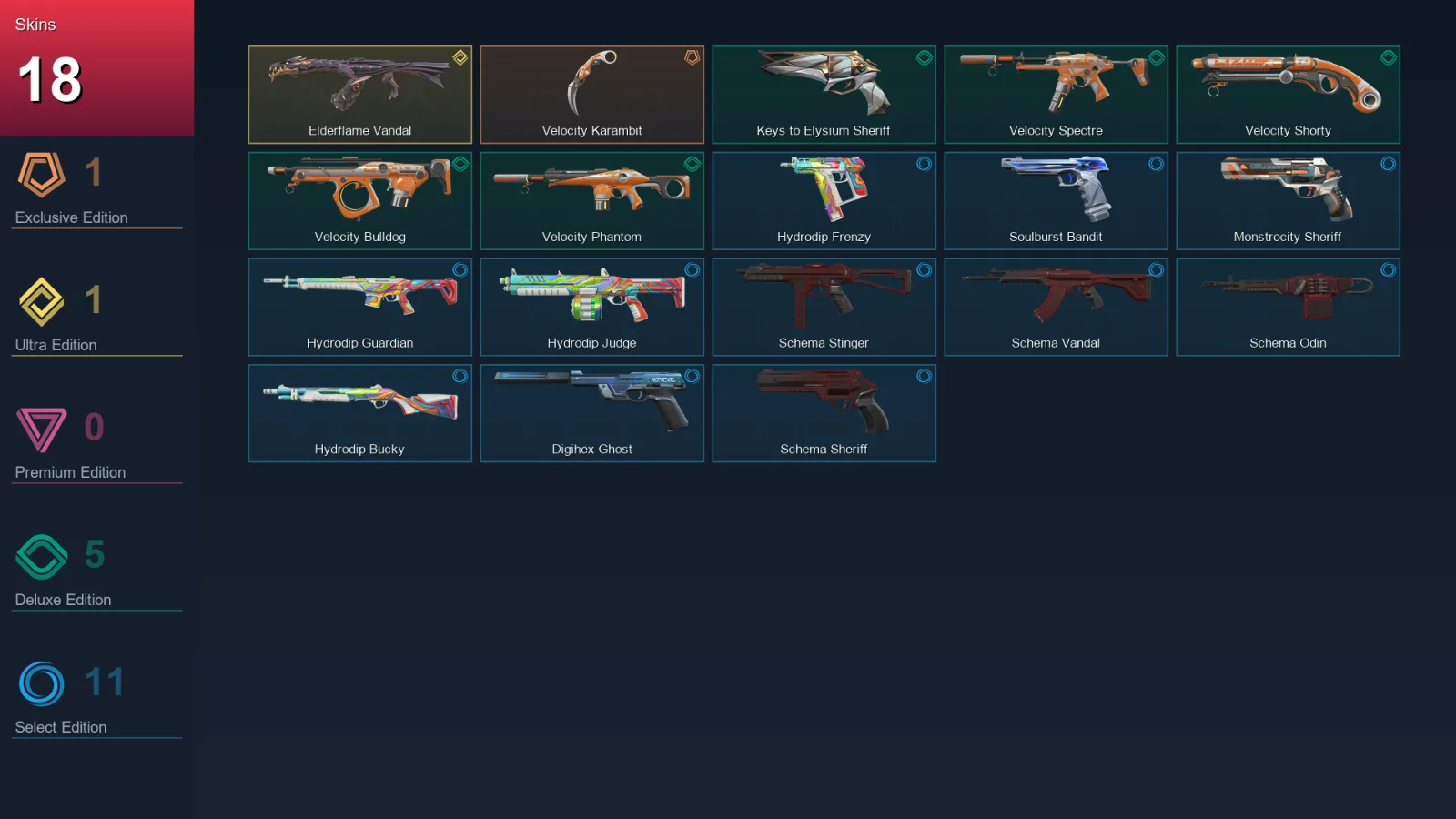 AP | Lv143 | Unranked | 18 Skin | 29 Agent | 68 Buddy