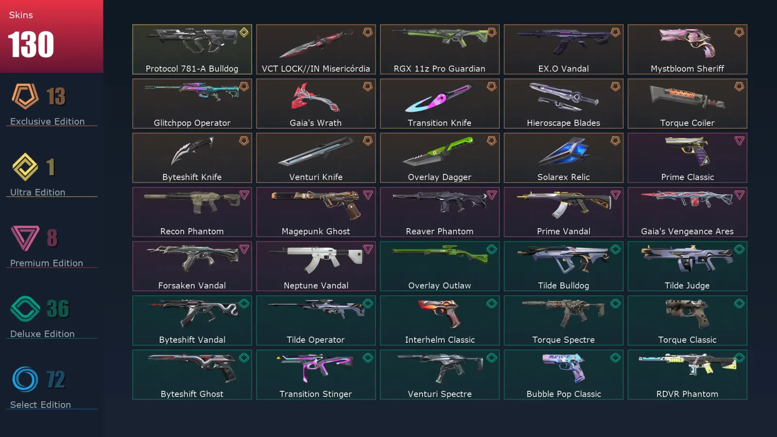 [Valorant] | EU | Level 356 | Ascendant 1 | 29 Agents | 130 Skins — Valorant account