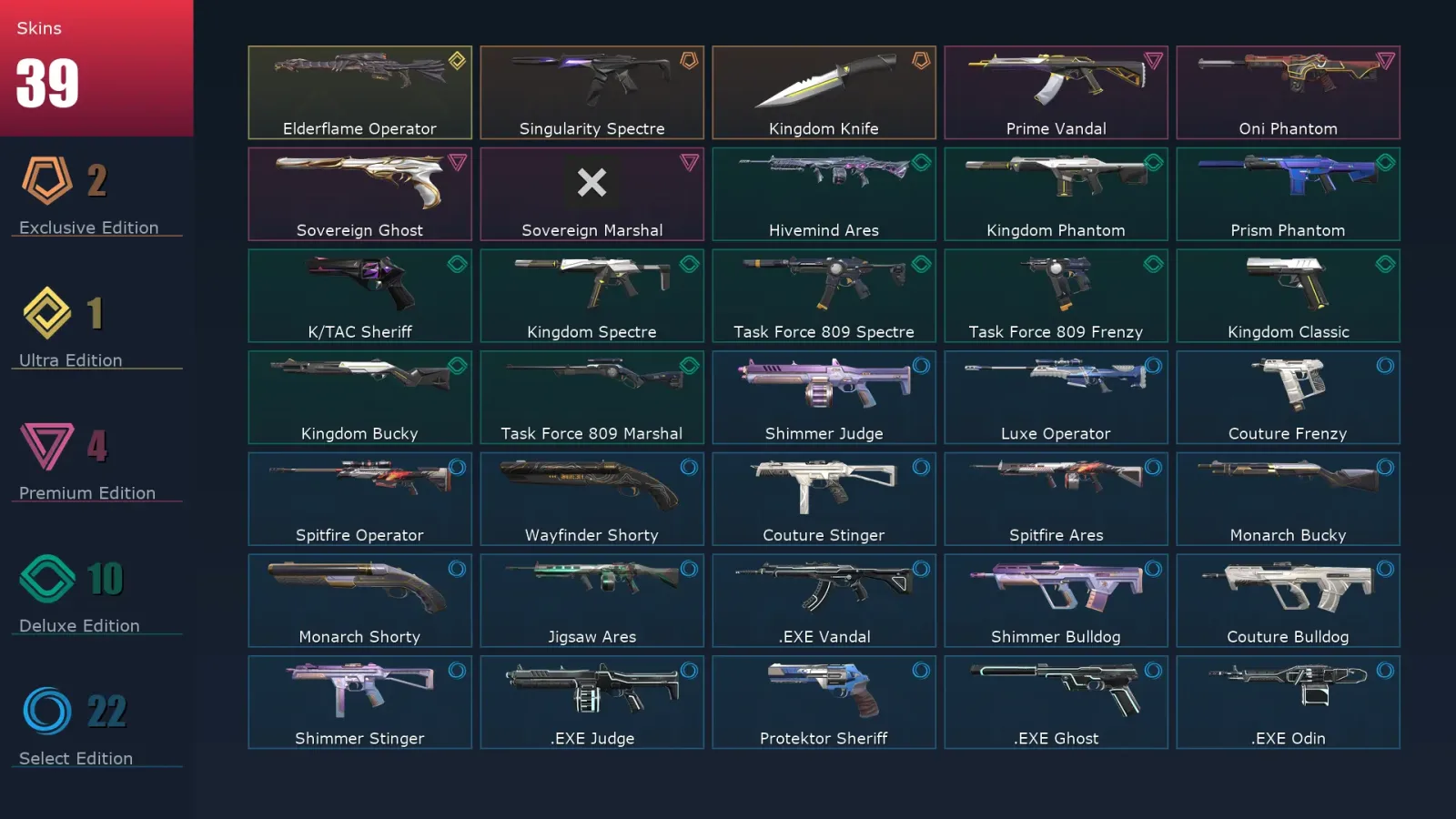 [Valorant] | EU | Level 62 | Diamond 1 | 24 Agents | 39 Skins — Valorant account