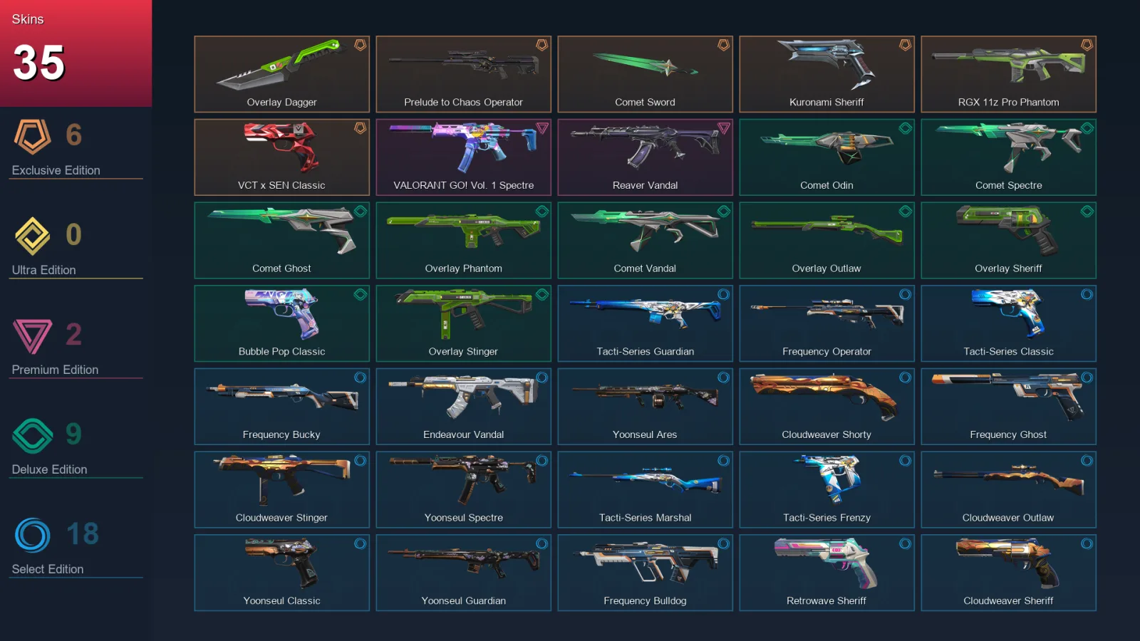 AP | Lv146 | Unranked | 35 Skin | 28 Agent | 67 Buddy