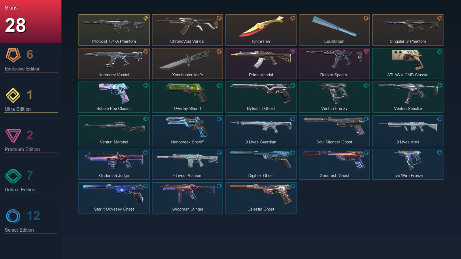 AP | Lv234 | Unranked | 28 Skin | 29 Agent | 98 Buddy