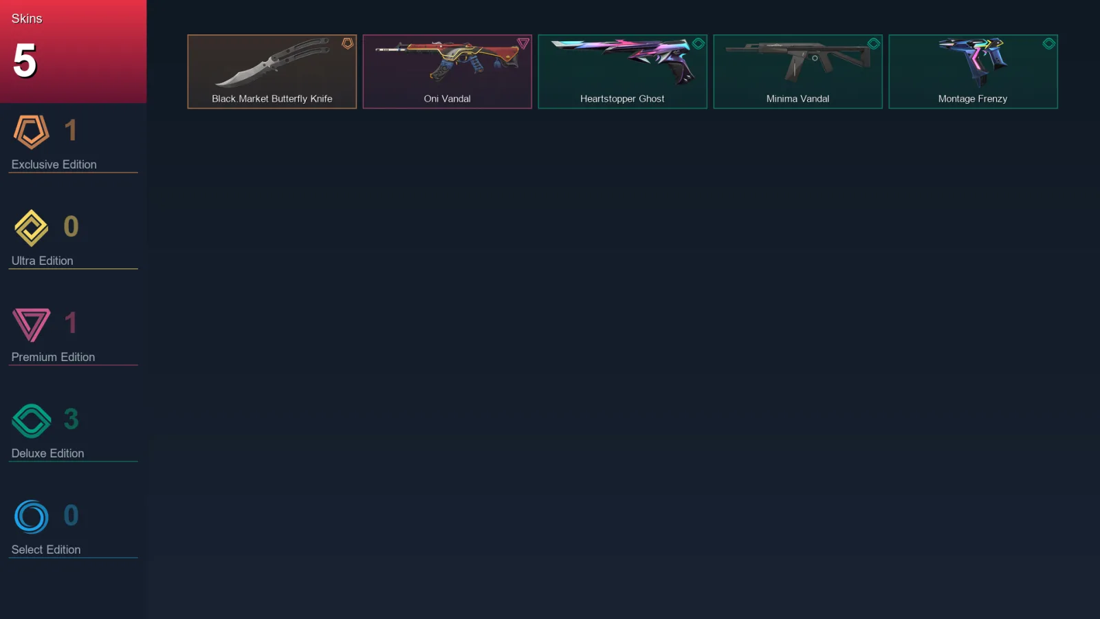 AP | Lv73 | Unranked | 5 Skin | 26 Agent | 44 Buddy