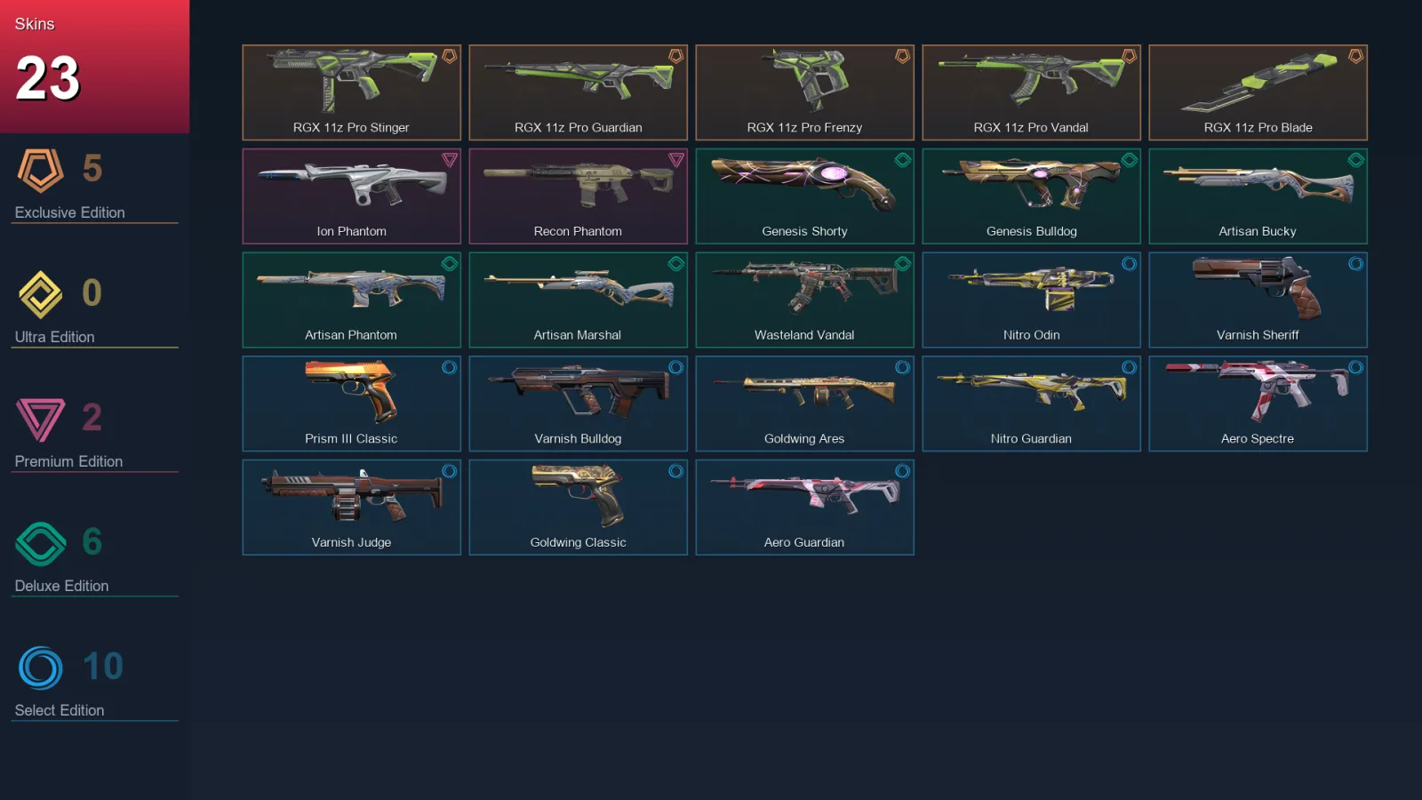 AP | Lv33 | Unranked | 23 Skin | 11 Agent | 24 Buddy — Valorant account