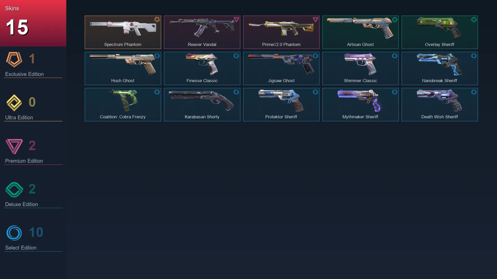 AP | Lv178 | Unranked | 15 Skin | 26 Agent | 64 Buddy