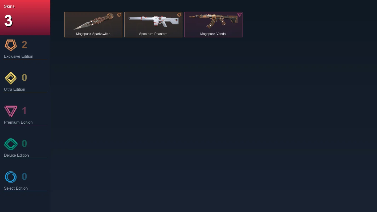 EU | Magepunk Sparkswitch | Spectrum Phantom | Magepunk Vandal | 3 Skin | 17 Agent | 20 Buddy | Lv53