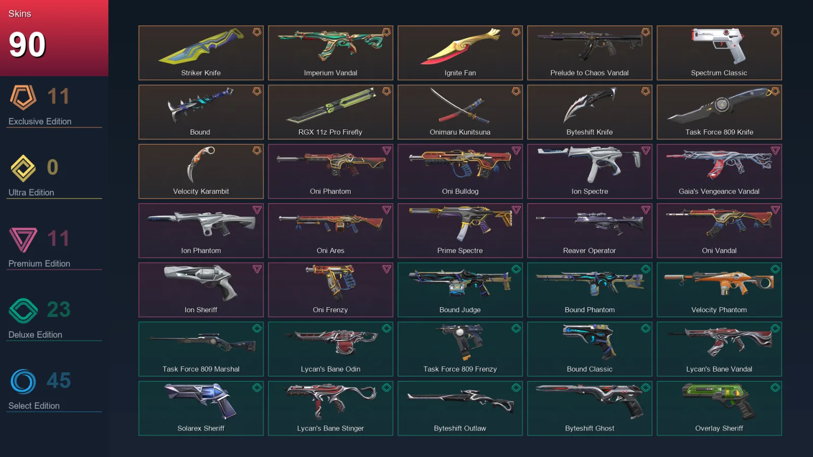 AP | Lv226 | Unranked | 90 Skin | 28 Agent | 117 Buddy
