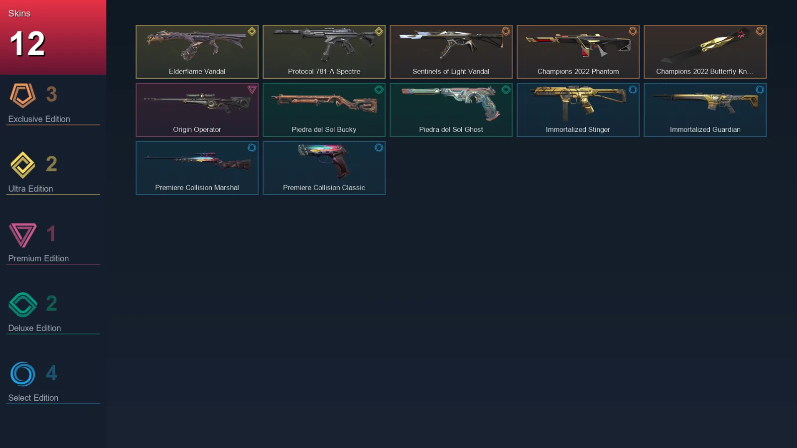 EU | Lv17 | Unranked | 12 Skin | 7 Agent | 11 Buddy