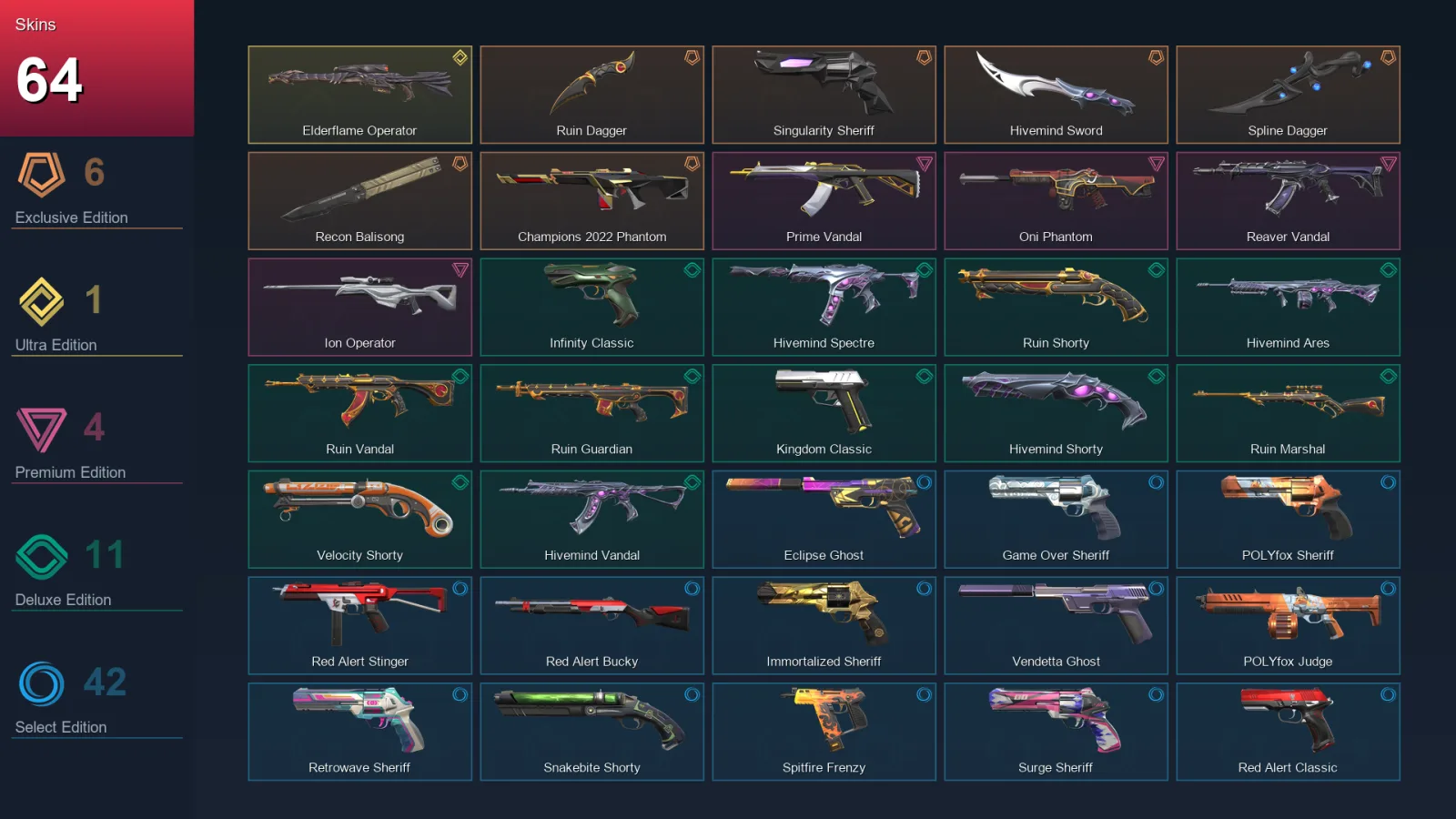 AP | Lv345 | Unranked | 64 Skin | 26 Agent | 134 Buddy — Valorant account