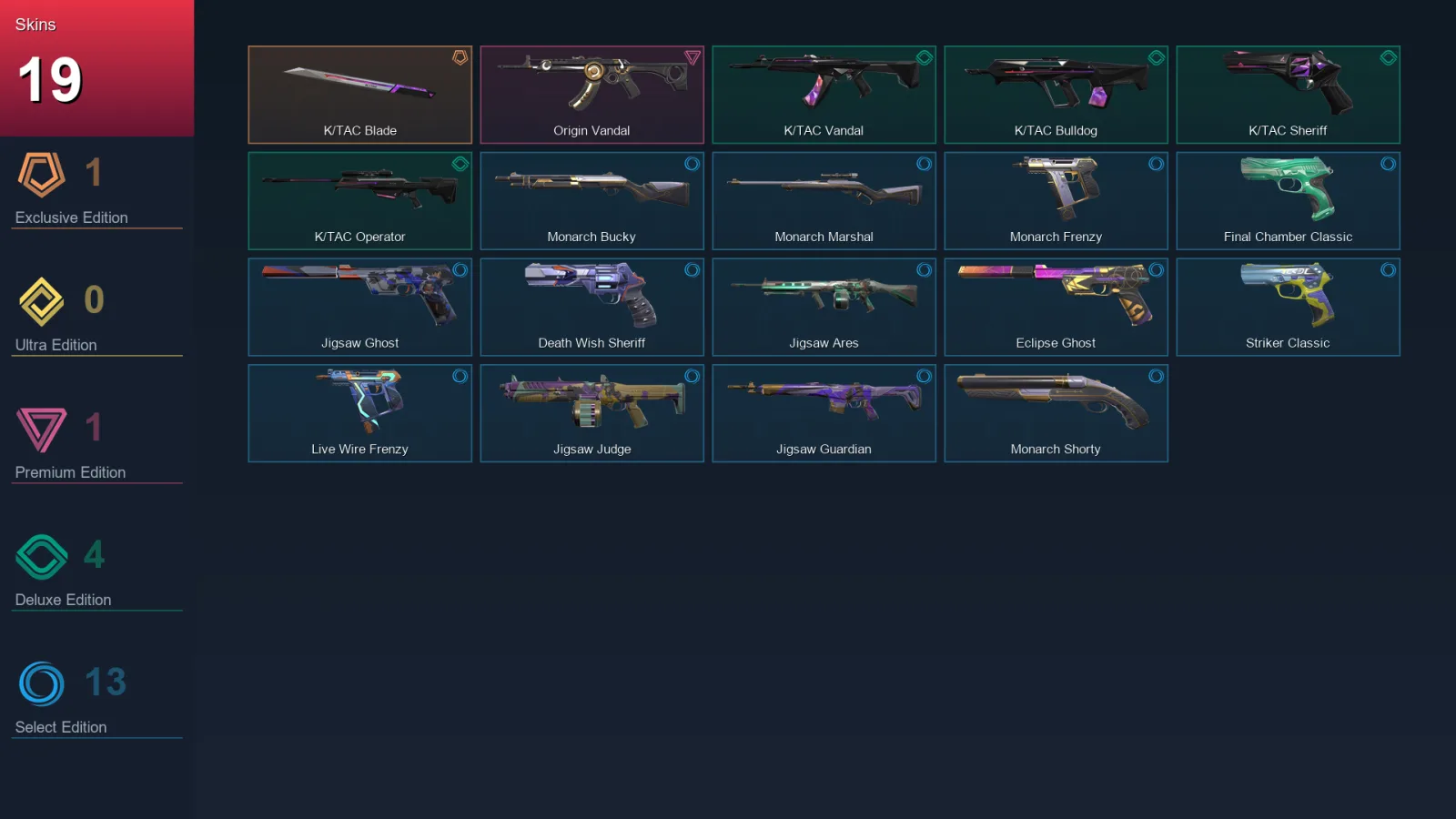 AP | Lv118 | Unranked | 19 Skin | 25 Agent | 55 Buddy — Valorant account