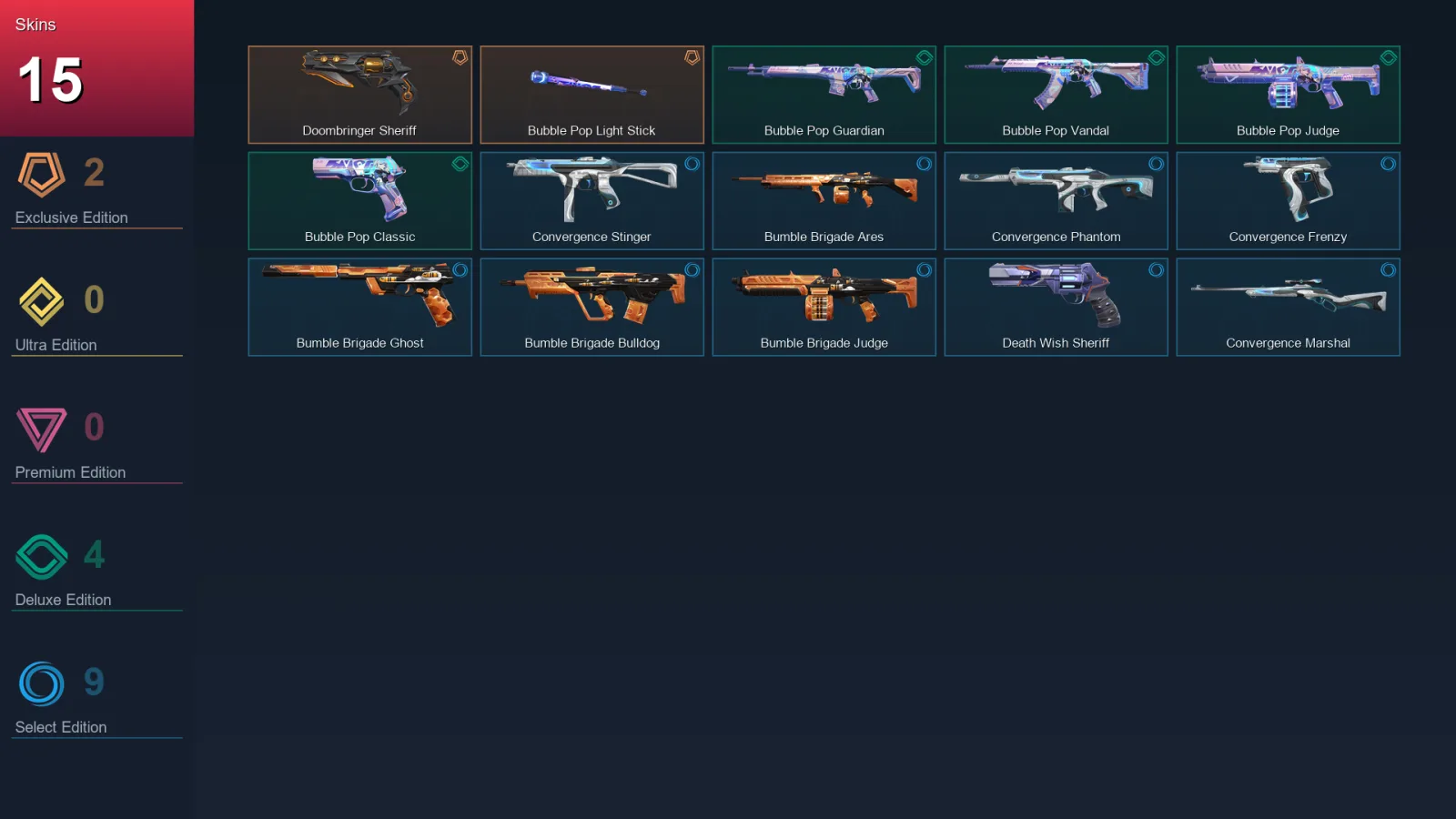 EU | Lv50 | Unranked | 15 Skin | 11 Agent | 19 Buddy — Valorant account