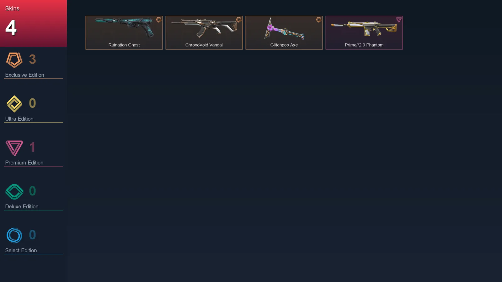EU | Lv35 | Unranked | 4 Skin | 14 Agent | 16 Buddy