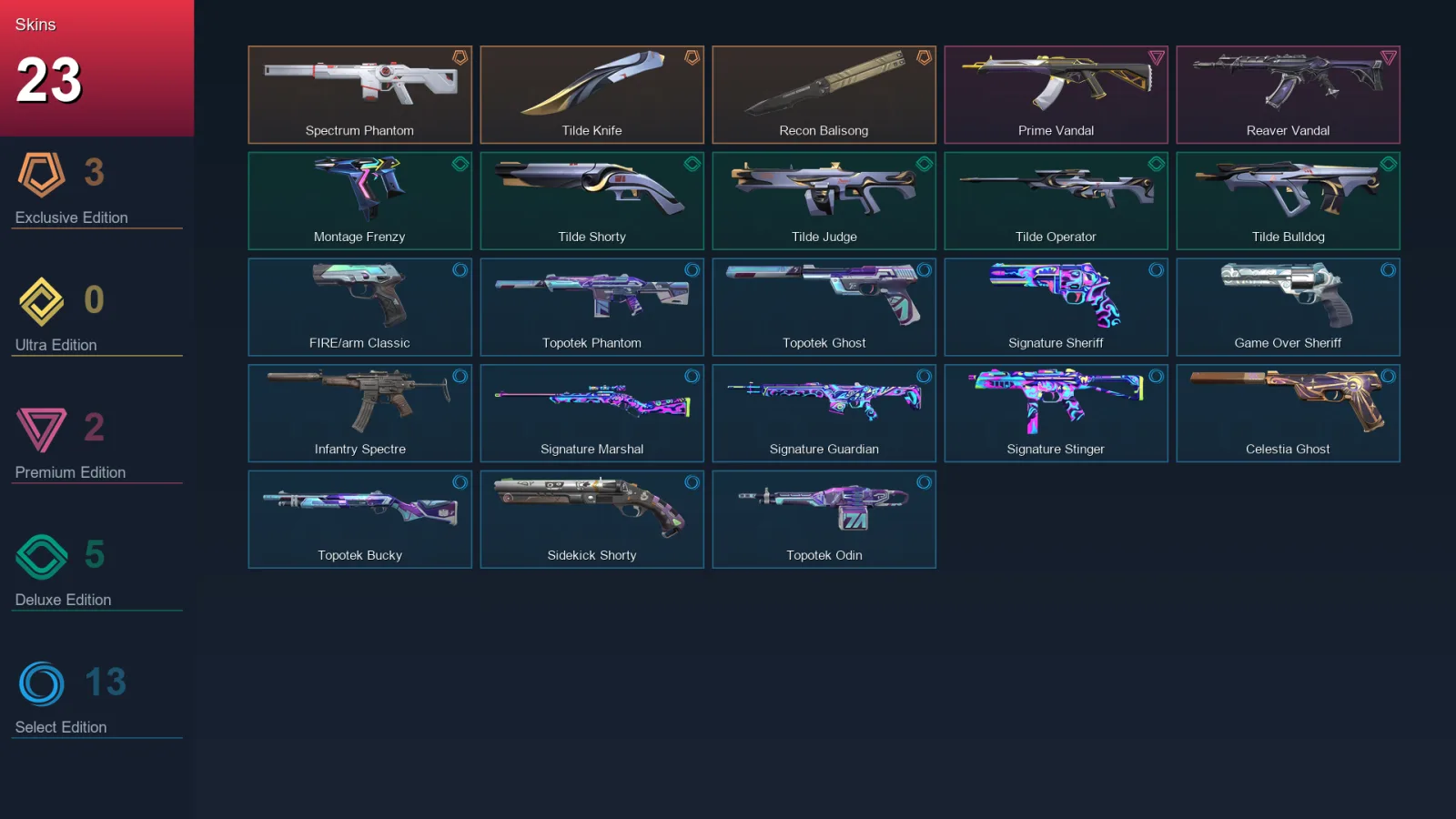 EU | Lv147 | Unranked | 23 Skin | 29 Agent | 78 Buddy