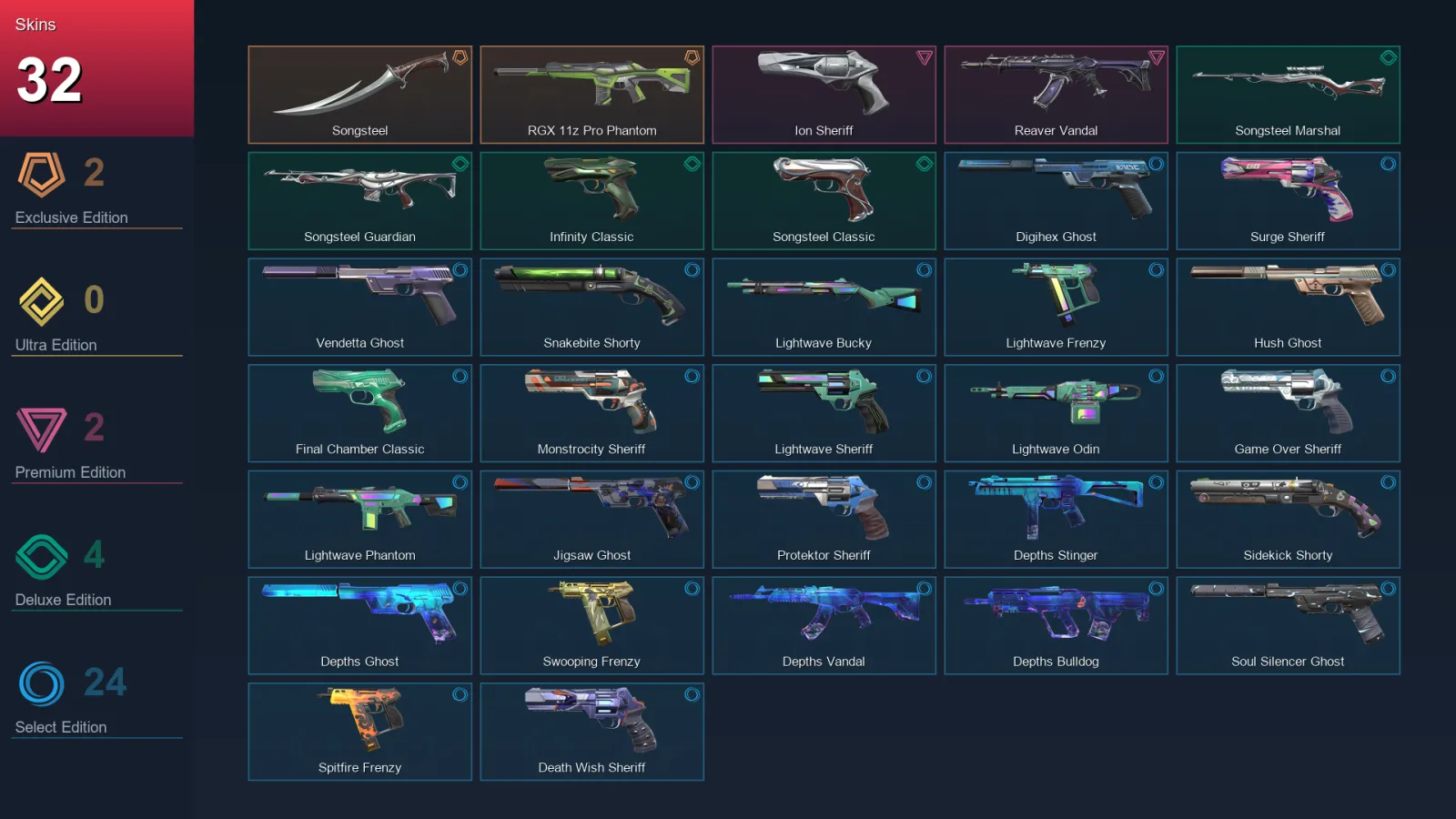 AP | Lv270 | Unranked | 32 Skin | 23 Agent | 88 Buddy — Valorant account