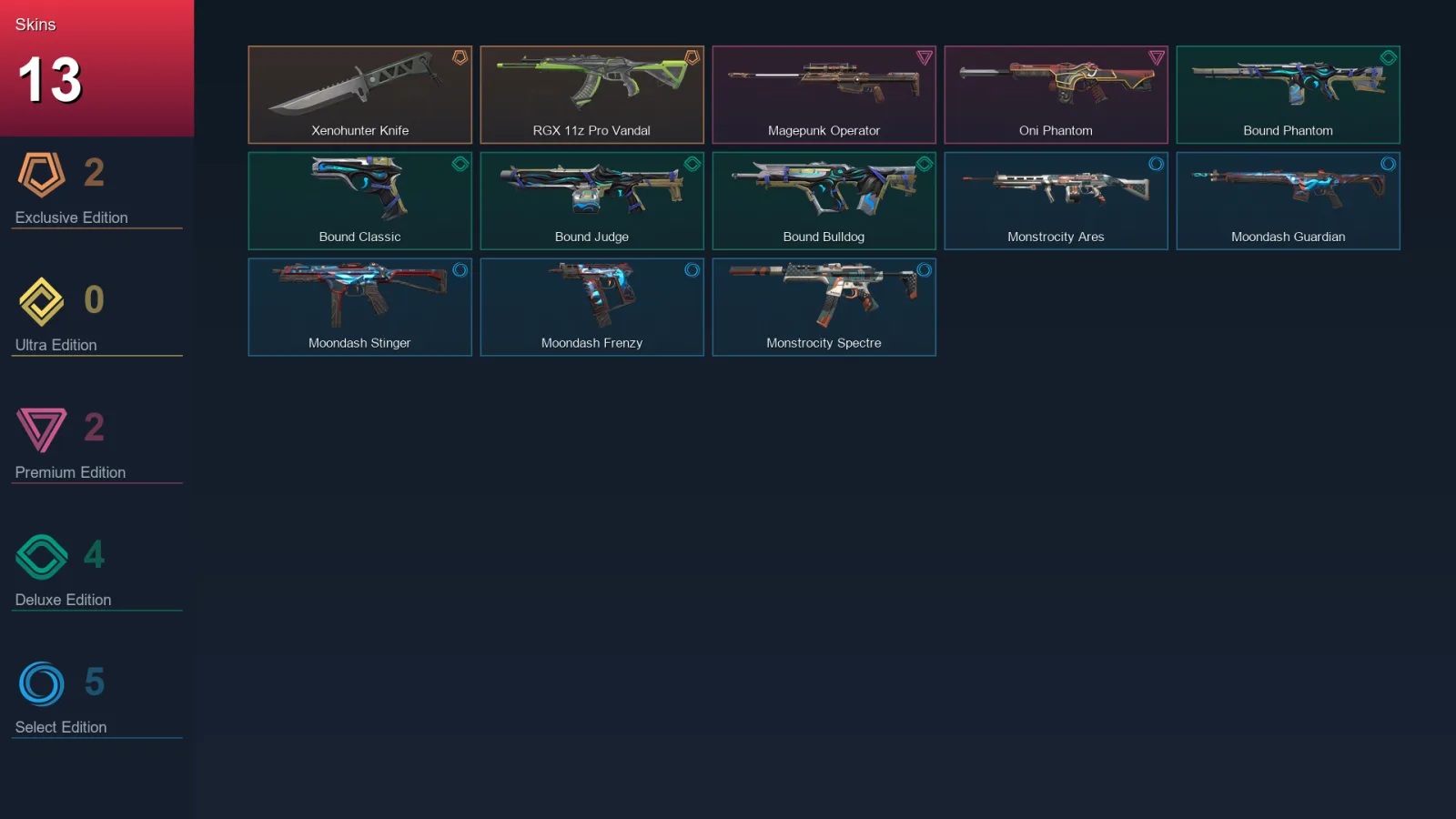EU | Lv17 | Unranked | 13 Skin | 8 Agent | 9 Buddy — Valorant account