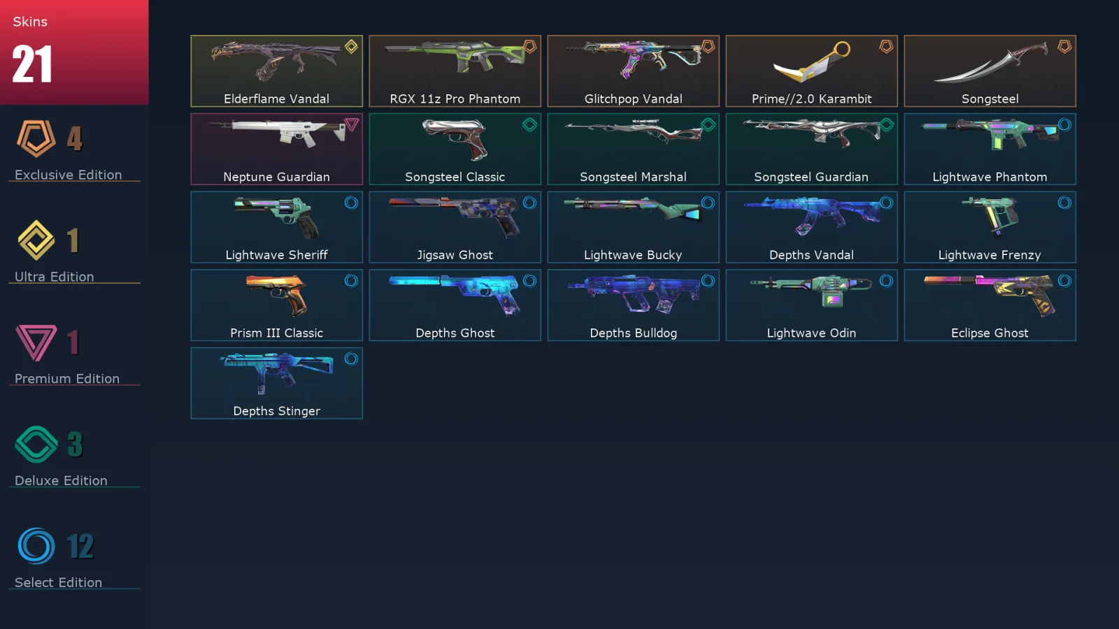 [Valorant] | EU | Level 69 | 19 Agents | 21 Skins