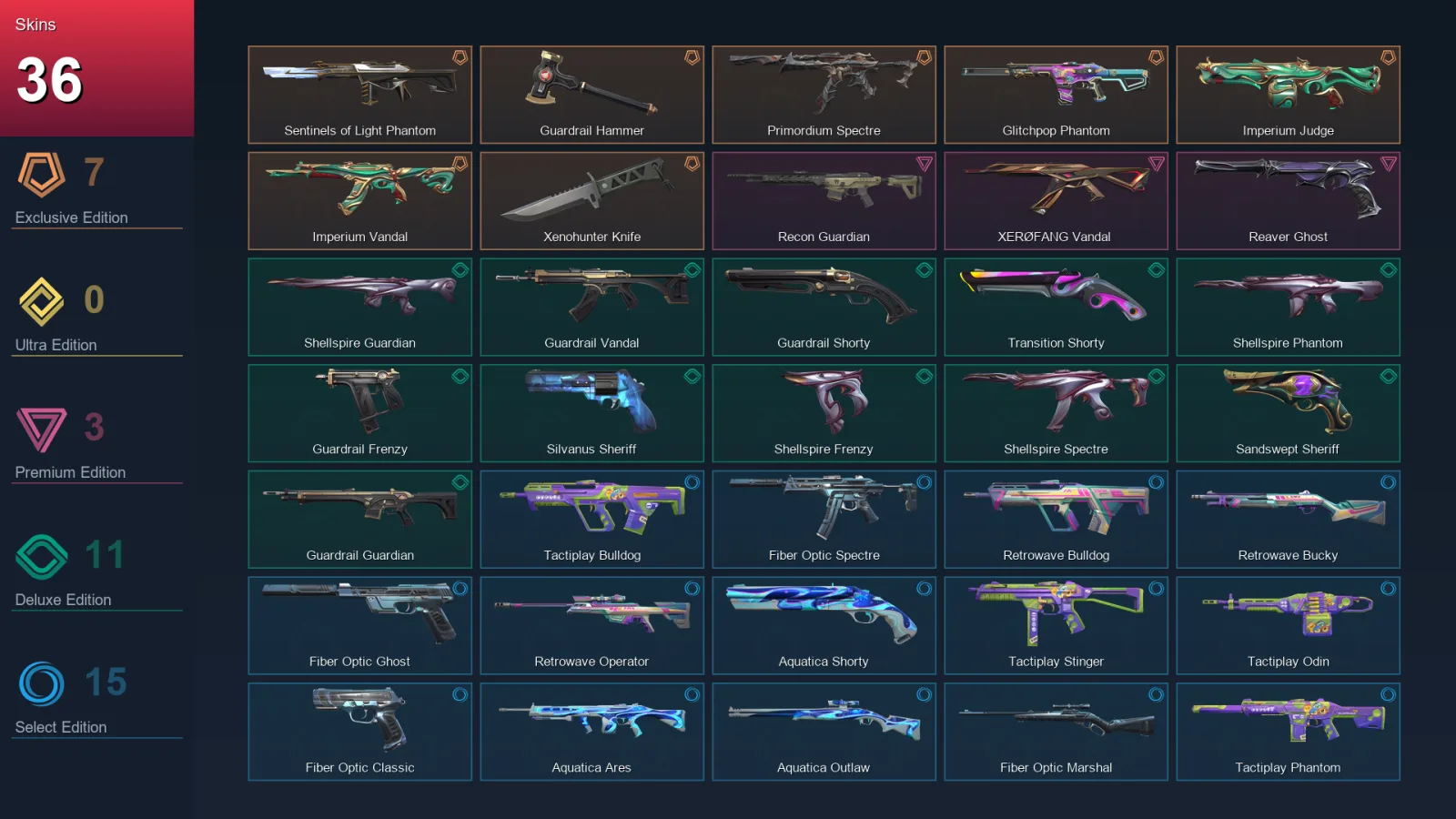 BR | Lv103 | Unranked | 36 Skin | 22 Agent | 50 Buddy
