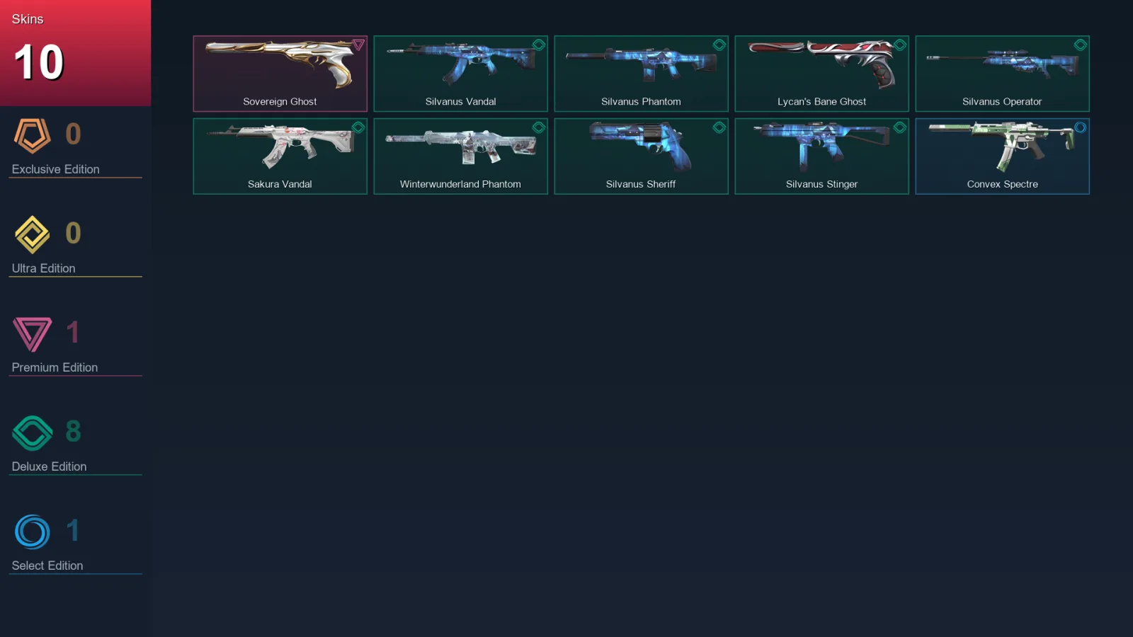 EU | Lv21 | Unranked | 10 Skin | 17 Agent | 14 Buddy — Silvanus Operator