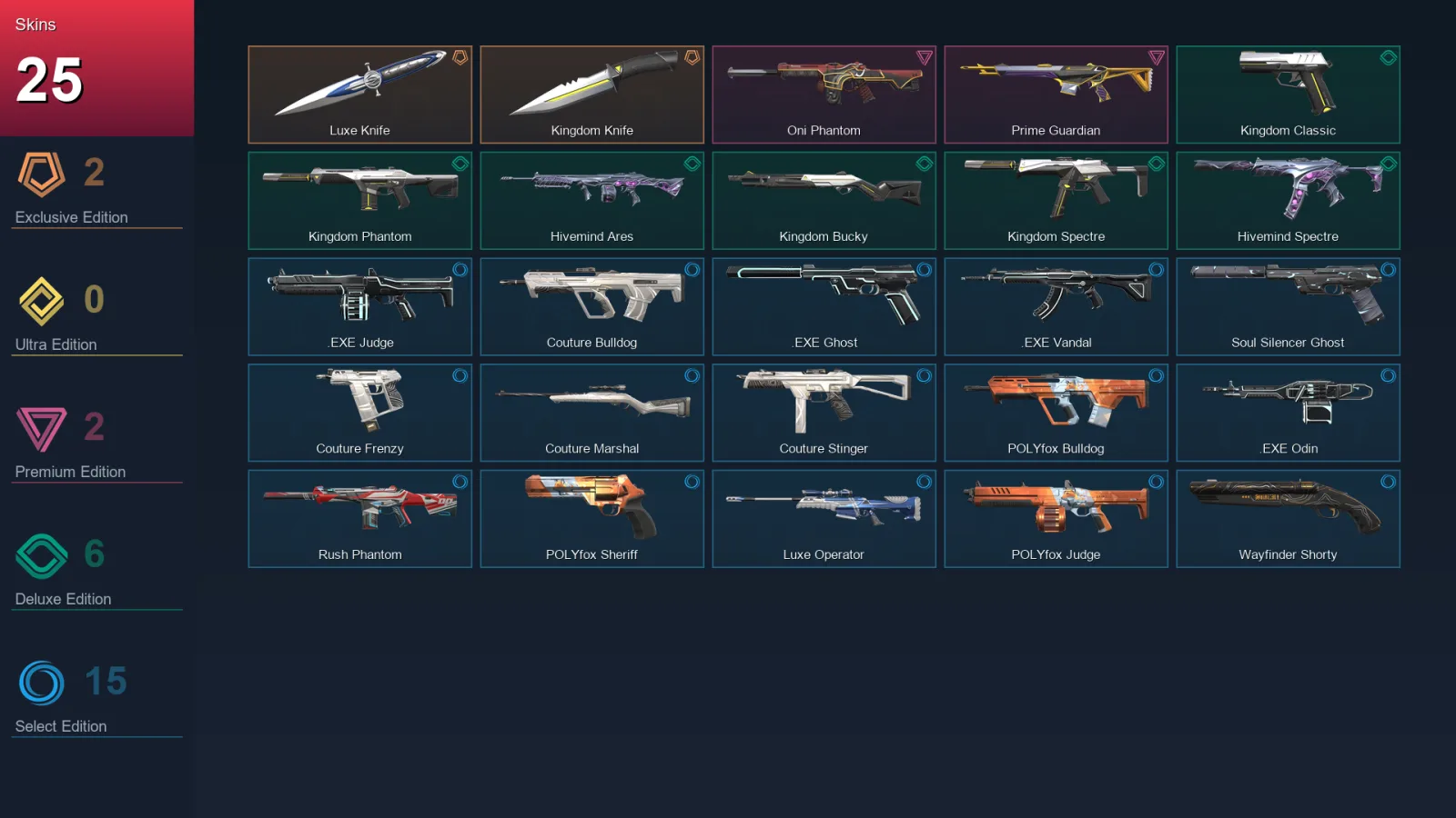EU | Lv39 | Unranked | 25 Skin | 17 Agent | 43 Buddy