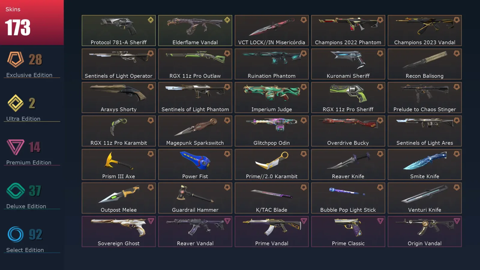 [Valorant] | EU | Level 439 | 25 Agents | 173 Skins — Valorant account